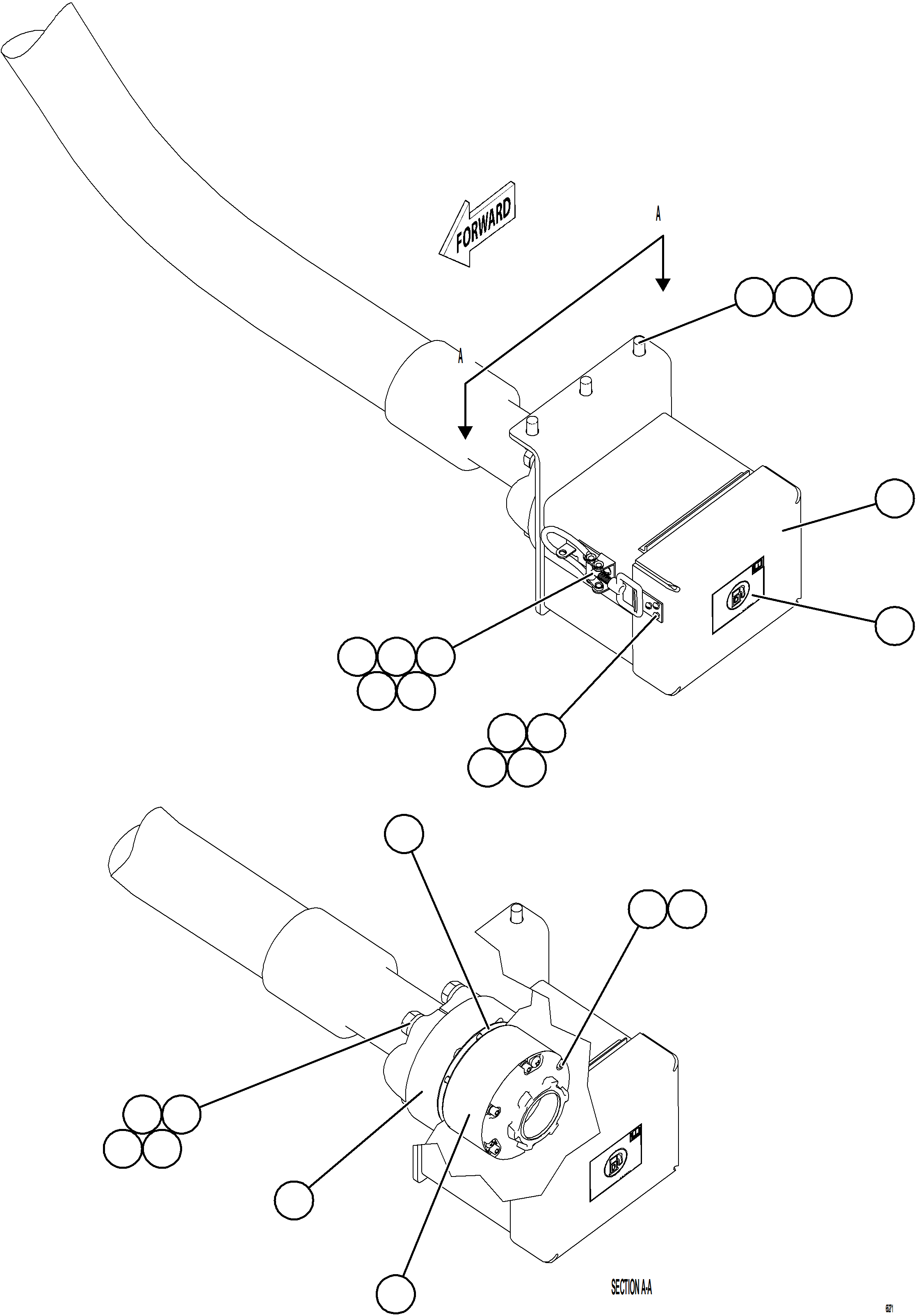 Komatsu parts book diagram for AFE78-BB 930E-5 S/N A40173 - A40175, A40181  LOMAS BAYAS: FUEL TANK REMOTE FILL - LH    2/3