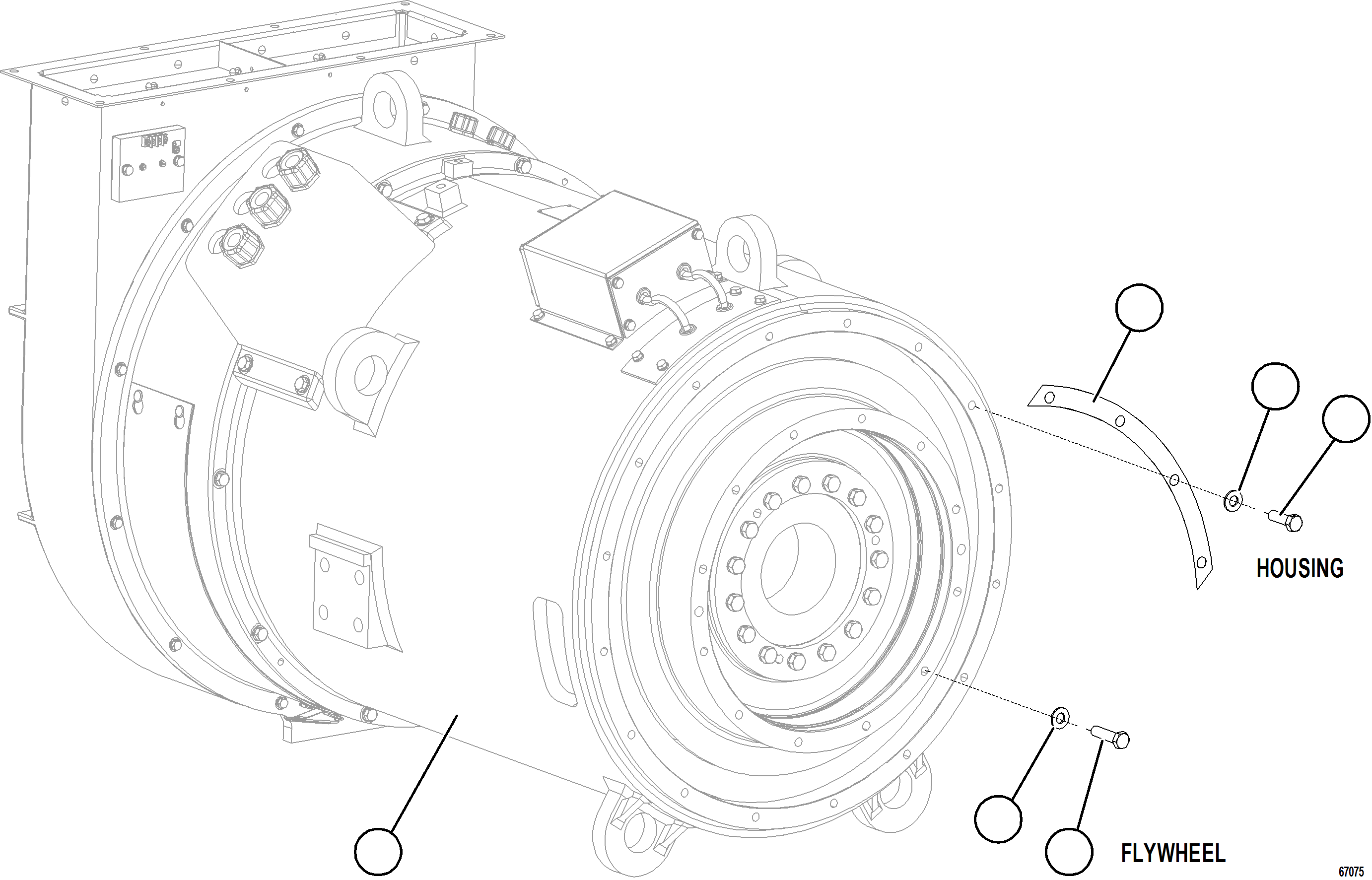 Komatsu parts book diagram for AFE78-BB 930E-5 S/N A40173 - A40175, A40181  LOMAS BAYAS: ALTERNATOR INSTALLATION