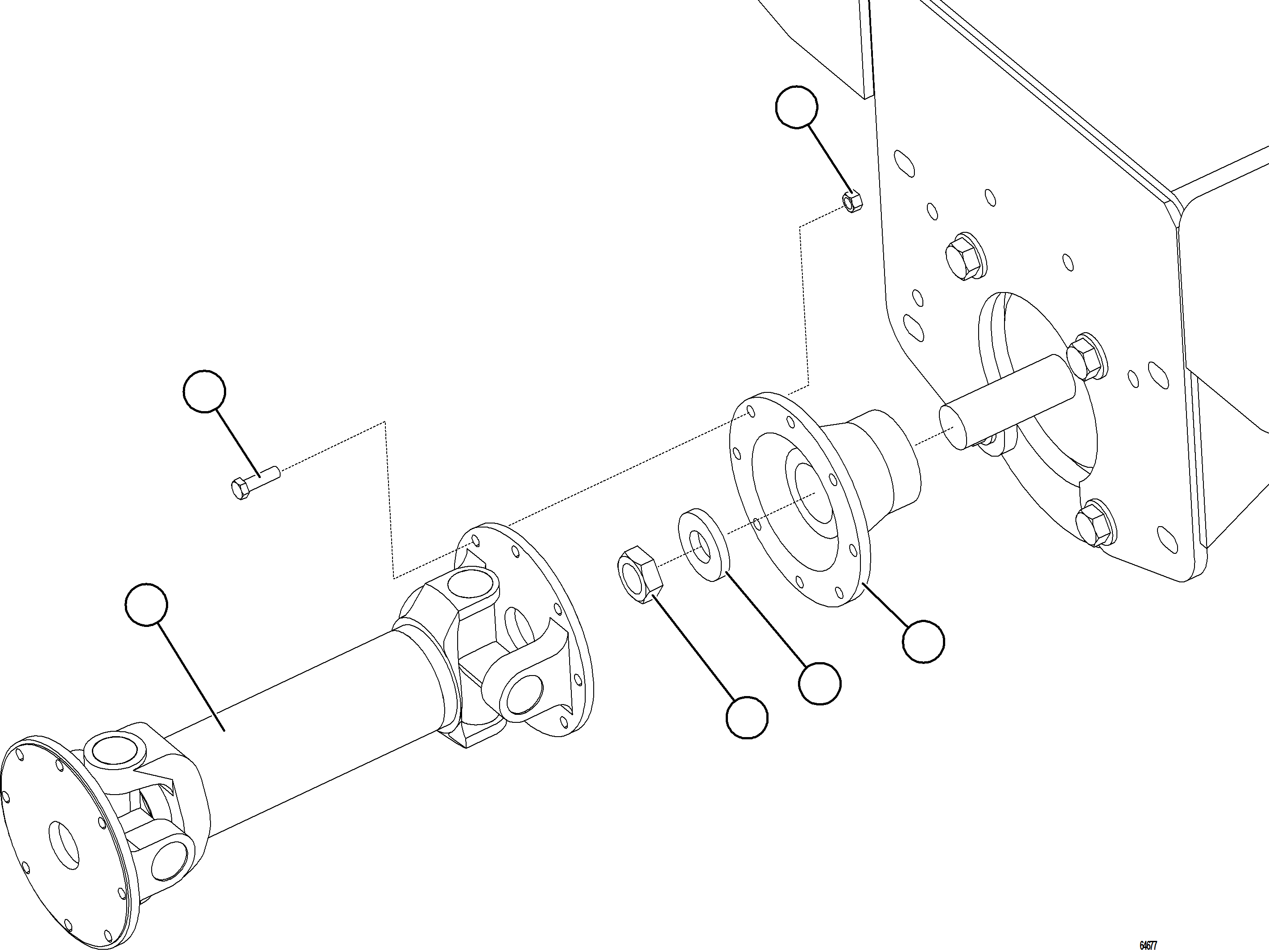 Komatsu parts book diagram for AFE78-BB 930E-5 S/N A40173 - A40175, A40181  LOMAS BAYAS: DRIVESHAFT INSTALLATION - HOIST PUMP