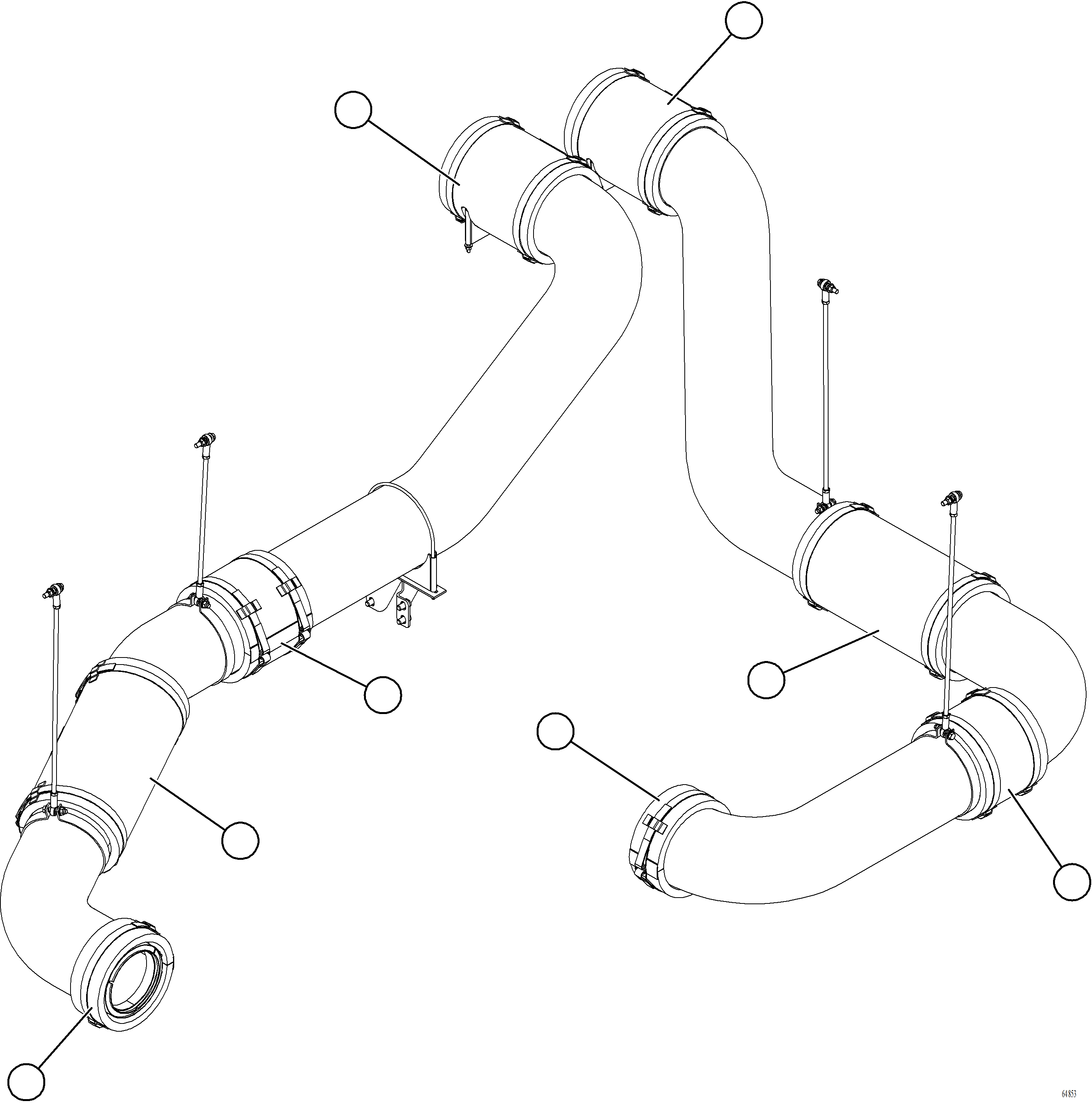 Komatsu parts book diagram for AFE78-BD 930E-5 S/N A40180  THEISS: EXHAUST BLANKETS