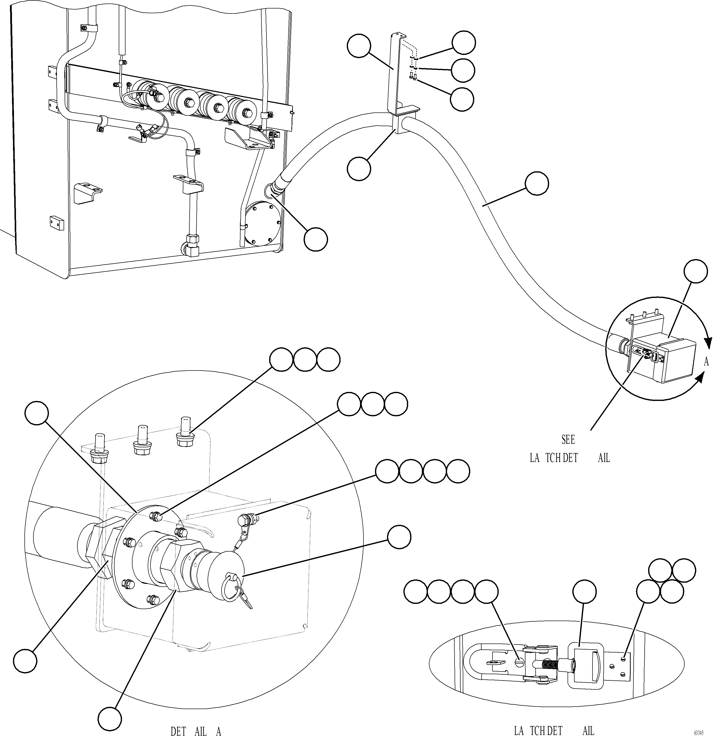 Komatsu parts book diagram for AFE78-BD 930E-5 S/N A40180  THEISS: FUEL TANK REMOTE FILL - LH