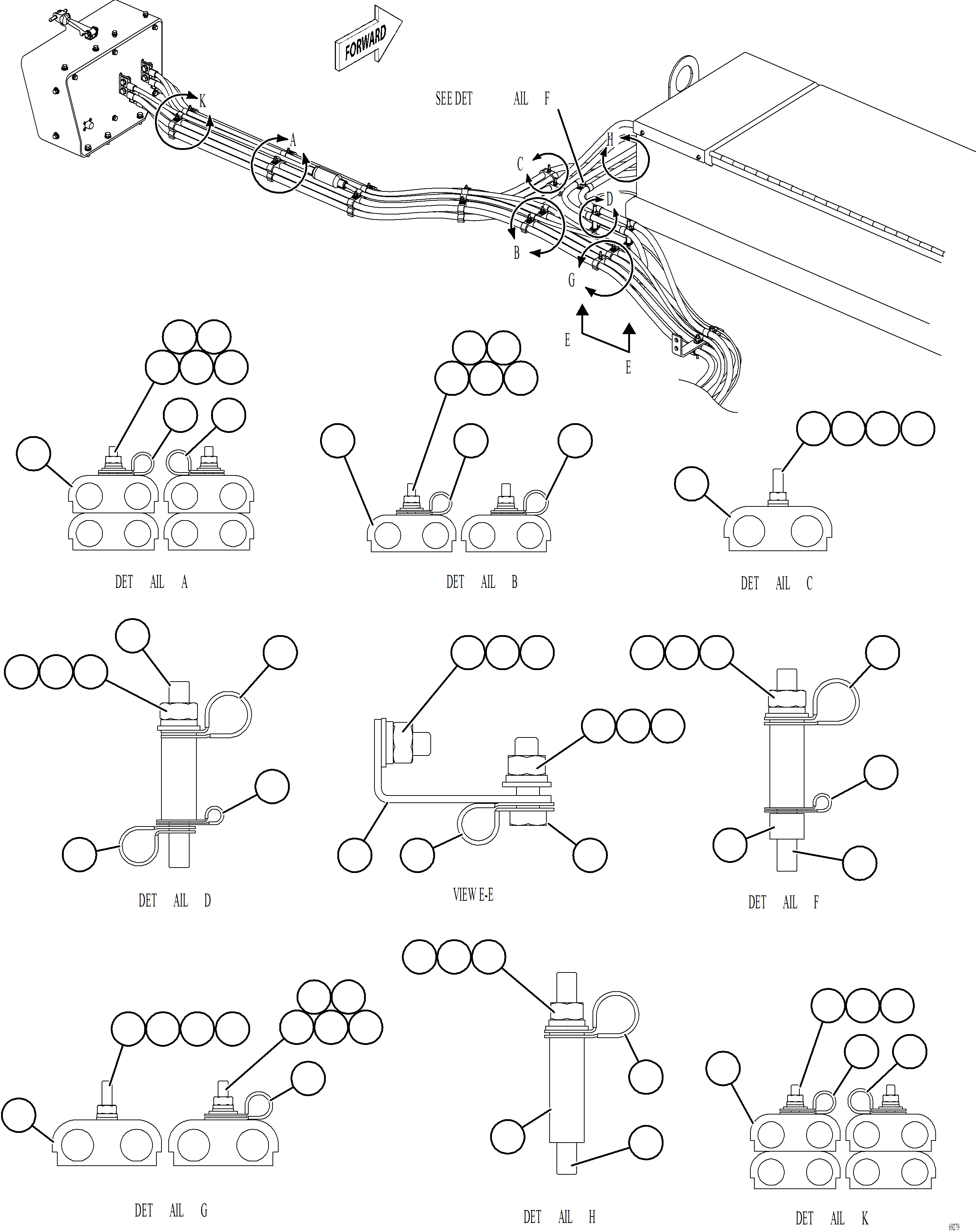 Komatsu parts book diagram for AFE78-BD 930E-5 S/N A40180  THEISS: ISOLATION BOX EXTERNAL WIRING    1/2