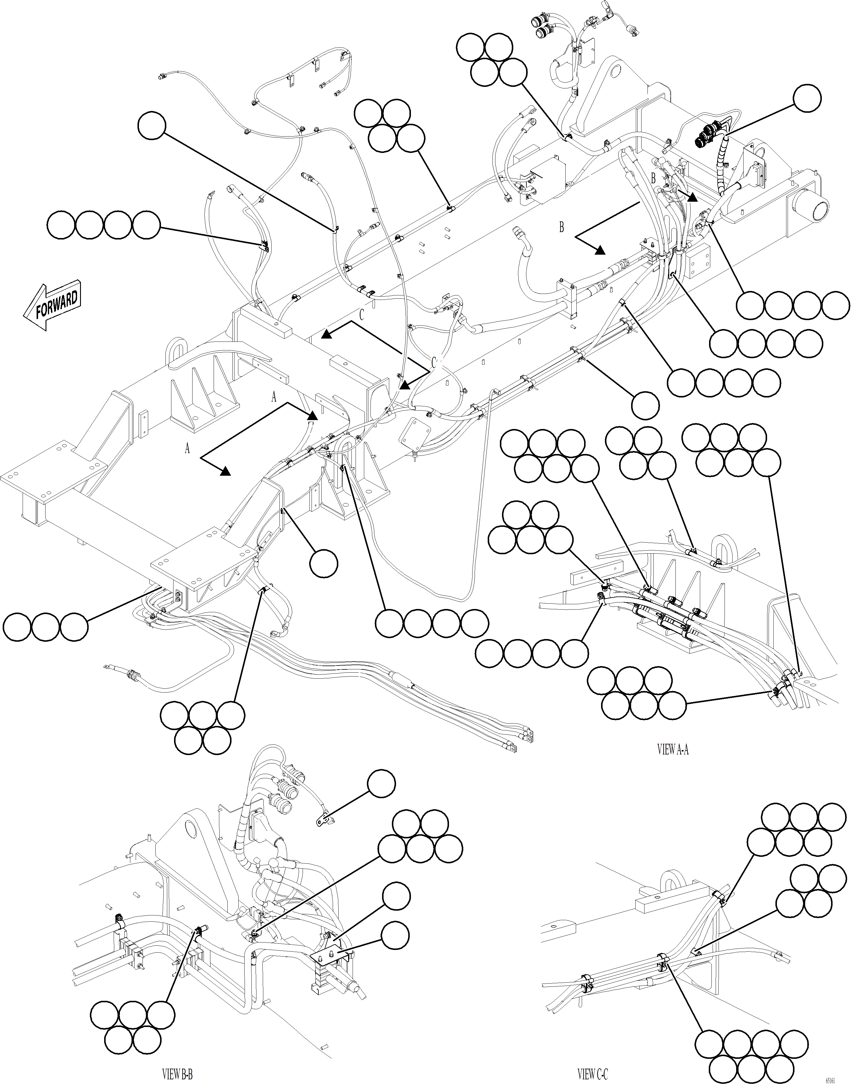 Komatsu parts book diagram for AFE78-BD 930E-5 S/N A40180  THEISS: CRANKING MOTOR WIRING    2/2