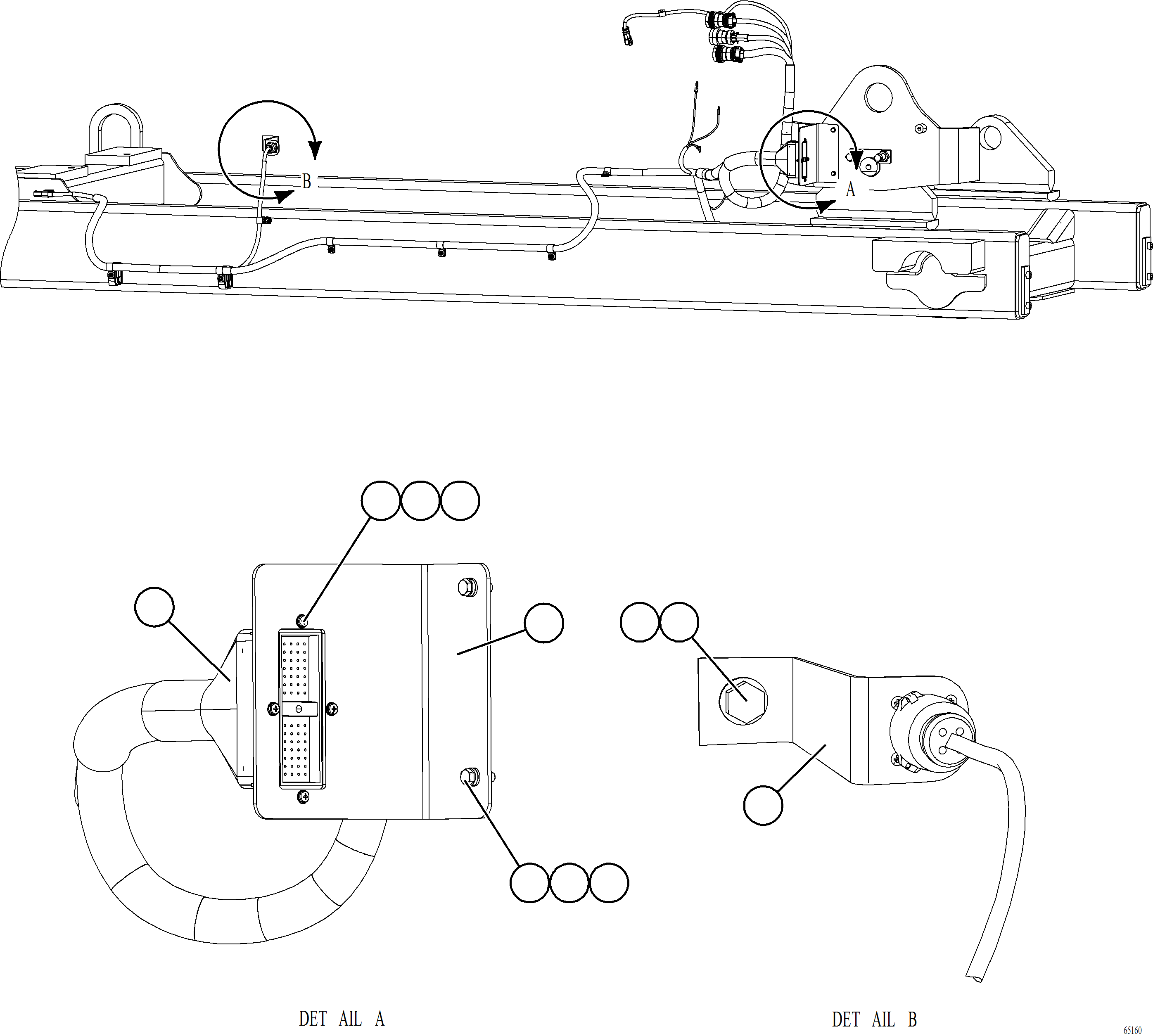 Komatsu parts book diagram for AFE78-BD 930E-5 S/N A40180  THEISS: EXTERNAL ENGINE WIRING HARNESS INSTALLATION    1/2