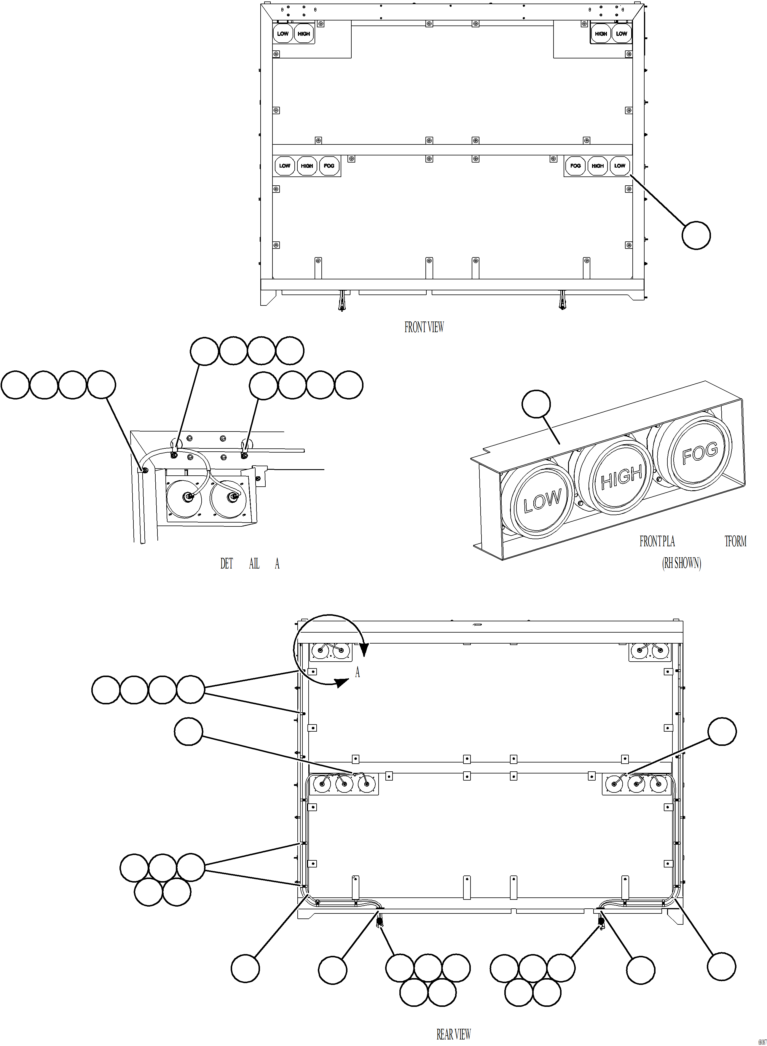 Komatsu parts book diagram for AFE78-BD 930E-5 S/N A40180  THEISS: HEADLIGHT WIRING HARNESS