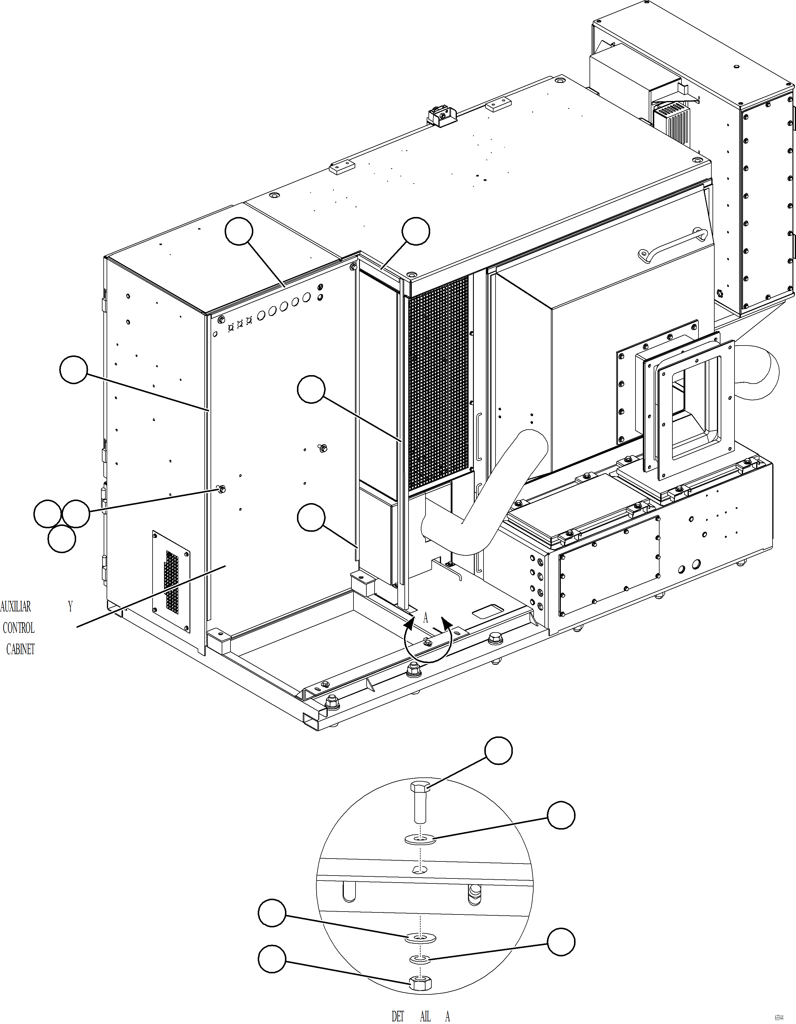 Komatsu parts book diagram for AFE78-BD 930E-5 S/N A40180  THEISS: AUXILIARY CONTROL CABINET INSTALLATION