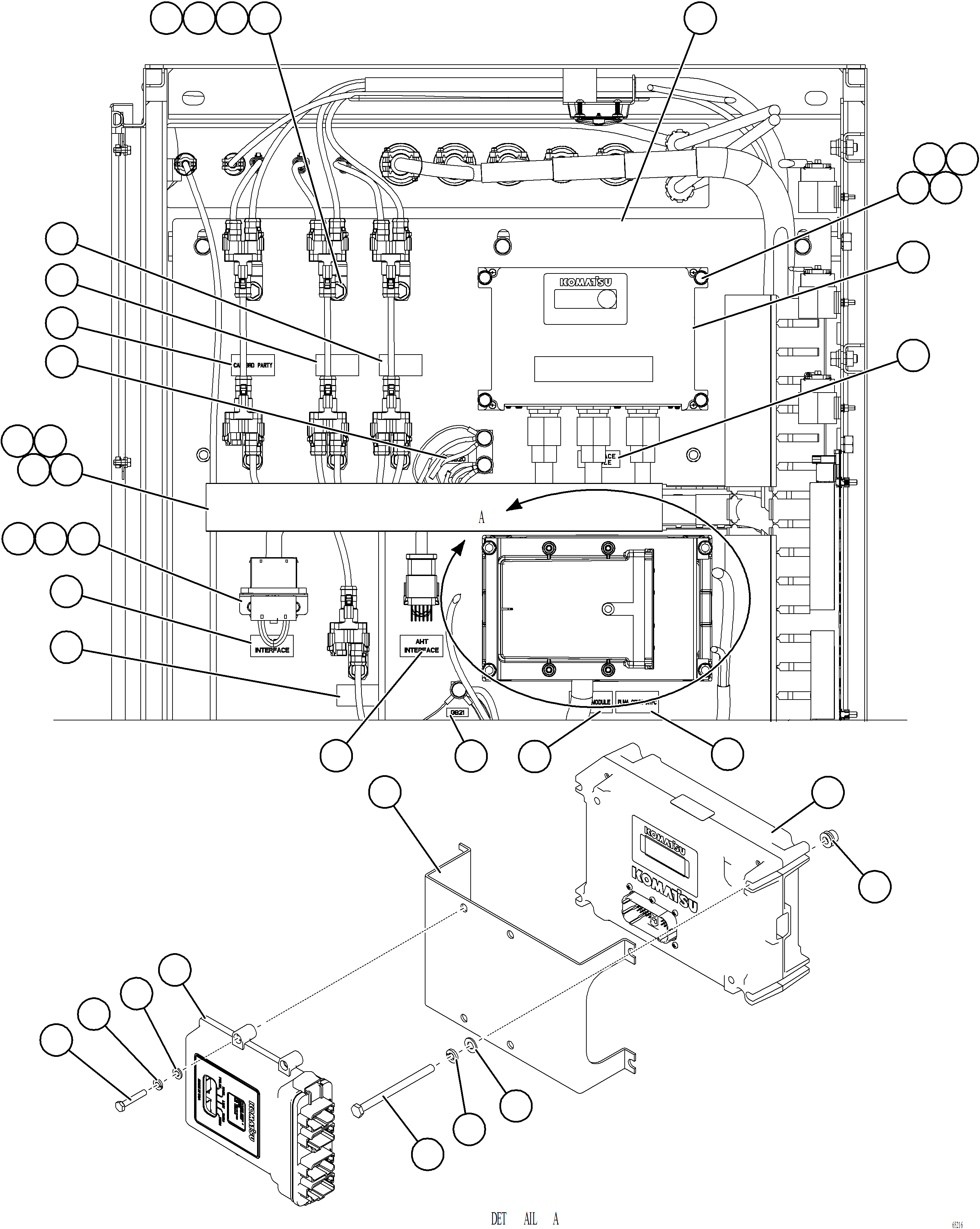 Komatsu parts book diagram for AFE78-BD 930E-5 S/N A40180  THEISS: AUXILIARY CONTROL CABINET - LH WALL    1/2