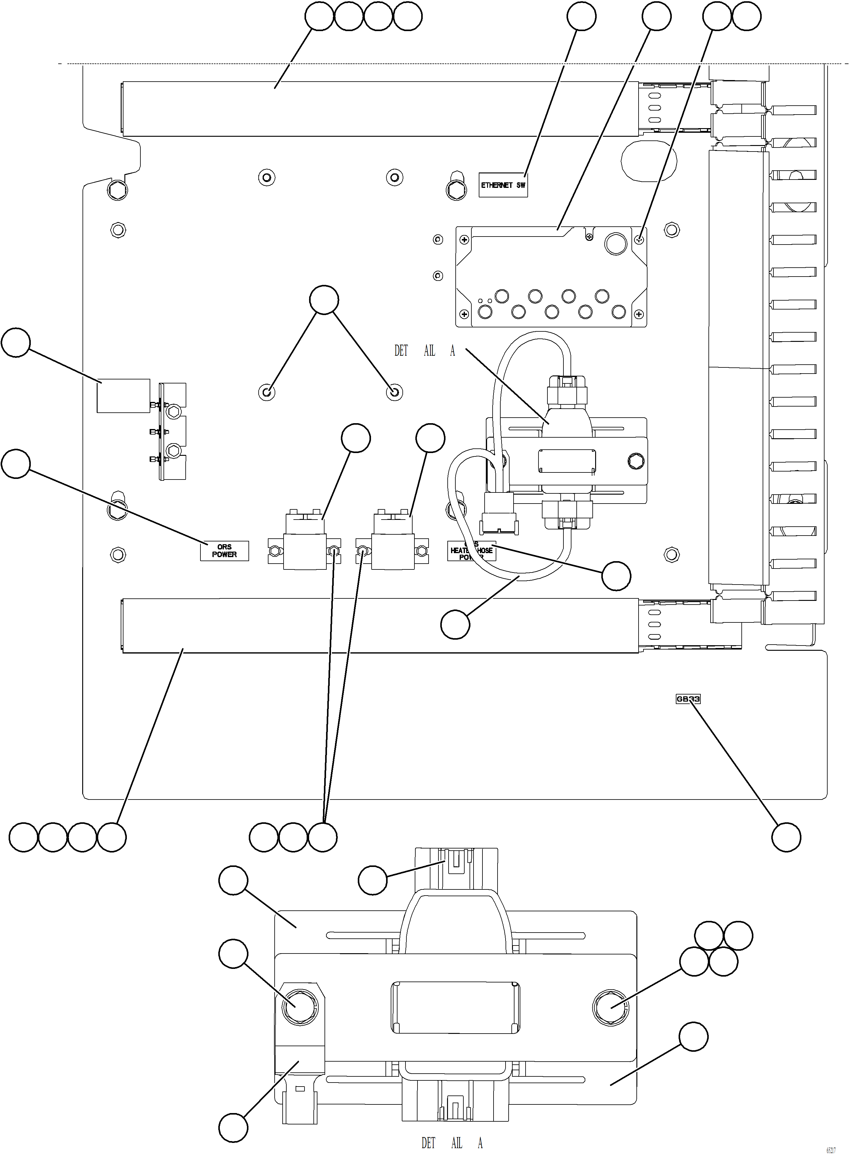 Komatsu parts book diagram for AFE78-BD 930E-5 S/N A40180  THEISS: AUXILIARY CONTROL CABINET - LH WALL    2/2