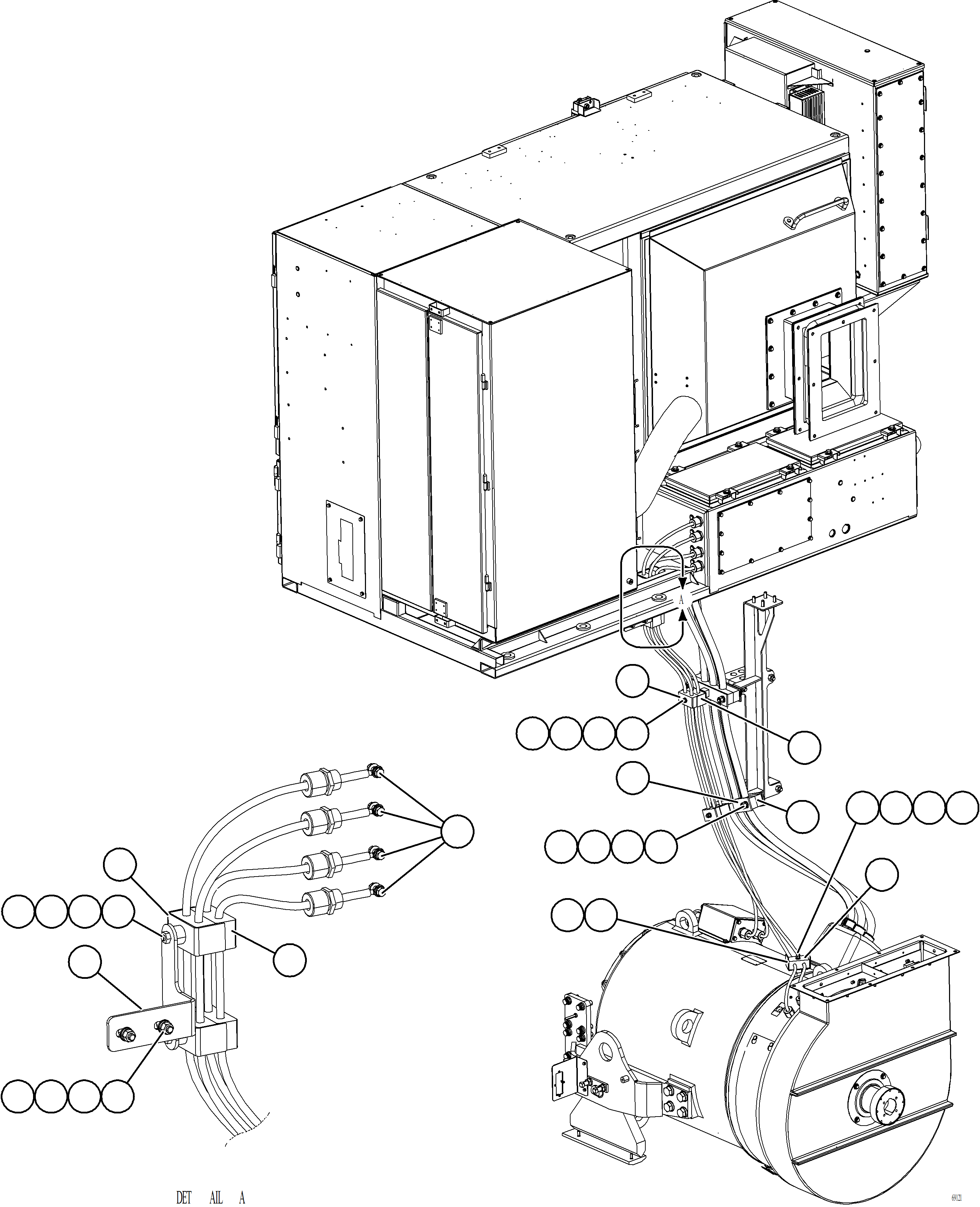 Komatsu parts book diagram for AFE78-BD 930E-5 S/N A40180  THEISS: CONTROL CABINET EXTERNAL WIRING - ALTERNATOR