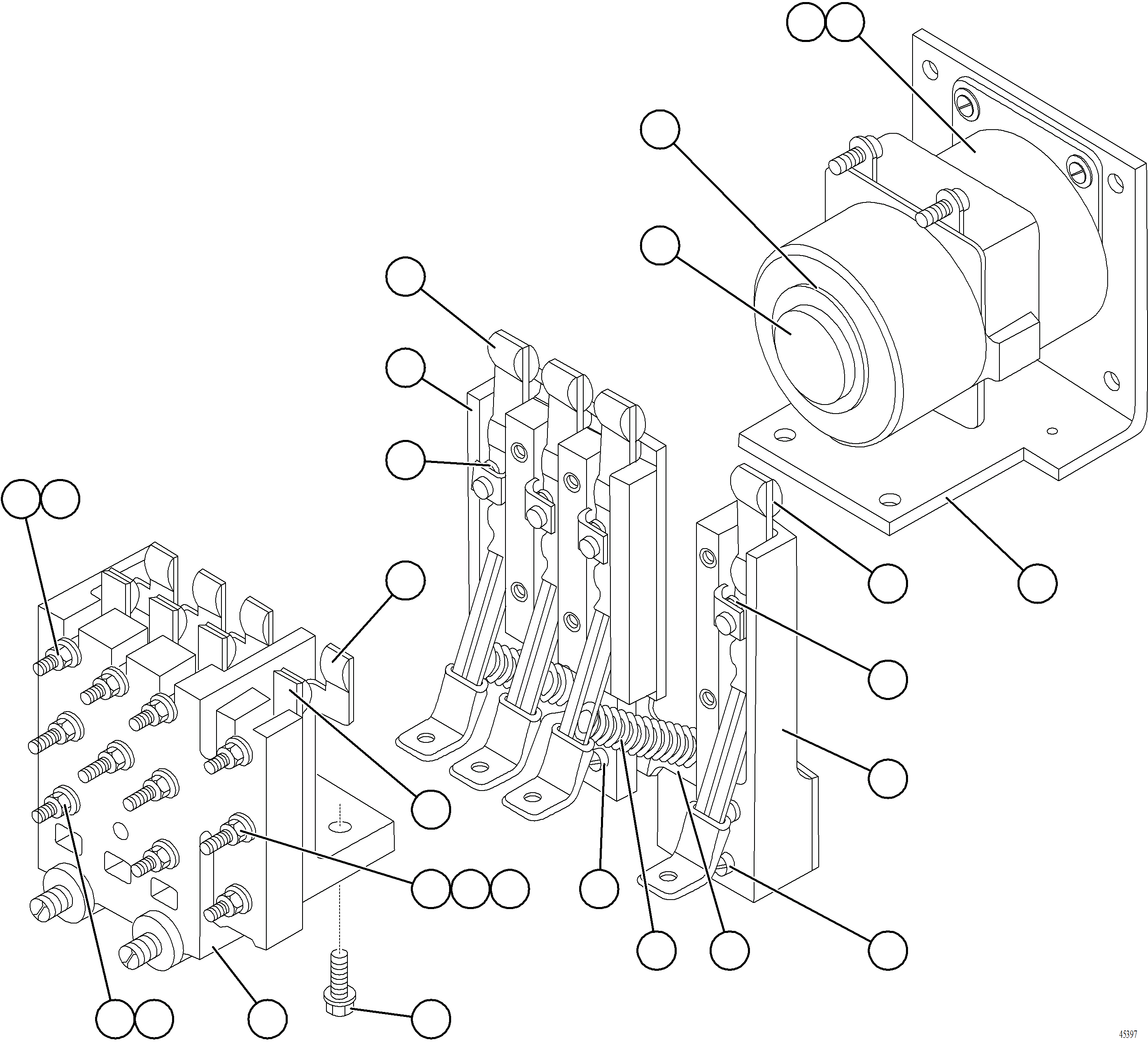 Komatsu parts book diagram for AFE78-BD 930E-5 S/N A40180  THEISS: CPR & GFR RELAY    VG7043