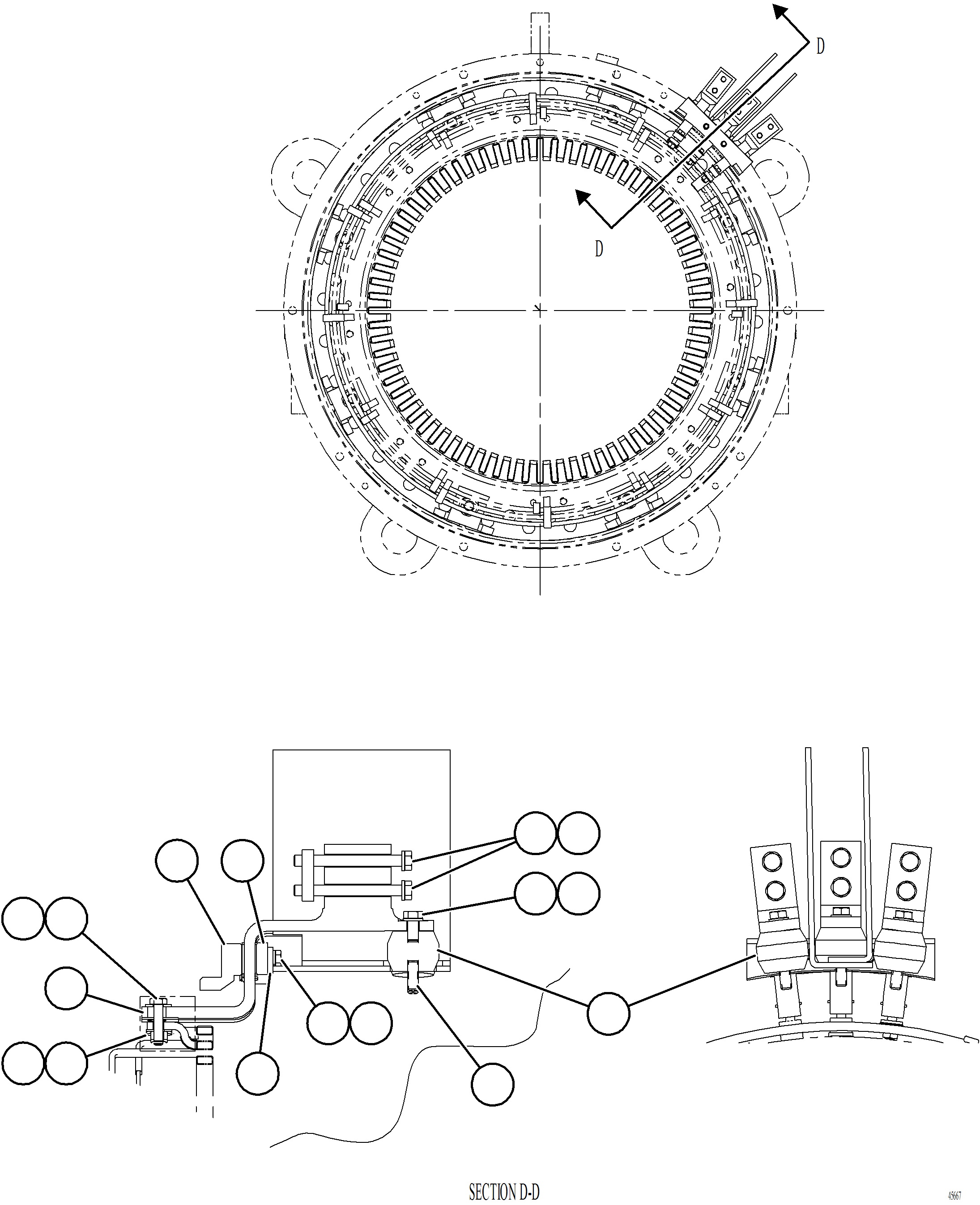 Komatsu parts book diagram for AFE78-BD 930E-5 S/N A40180  THEISS: ALTERNATOR ASSEMBLY    4/6    58F-06-11302