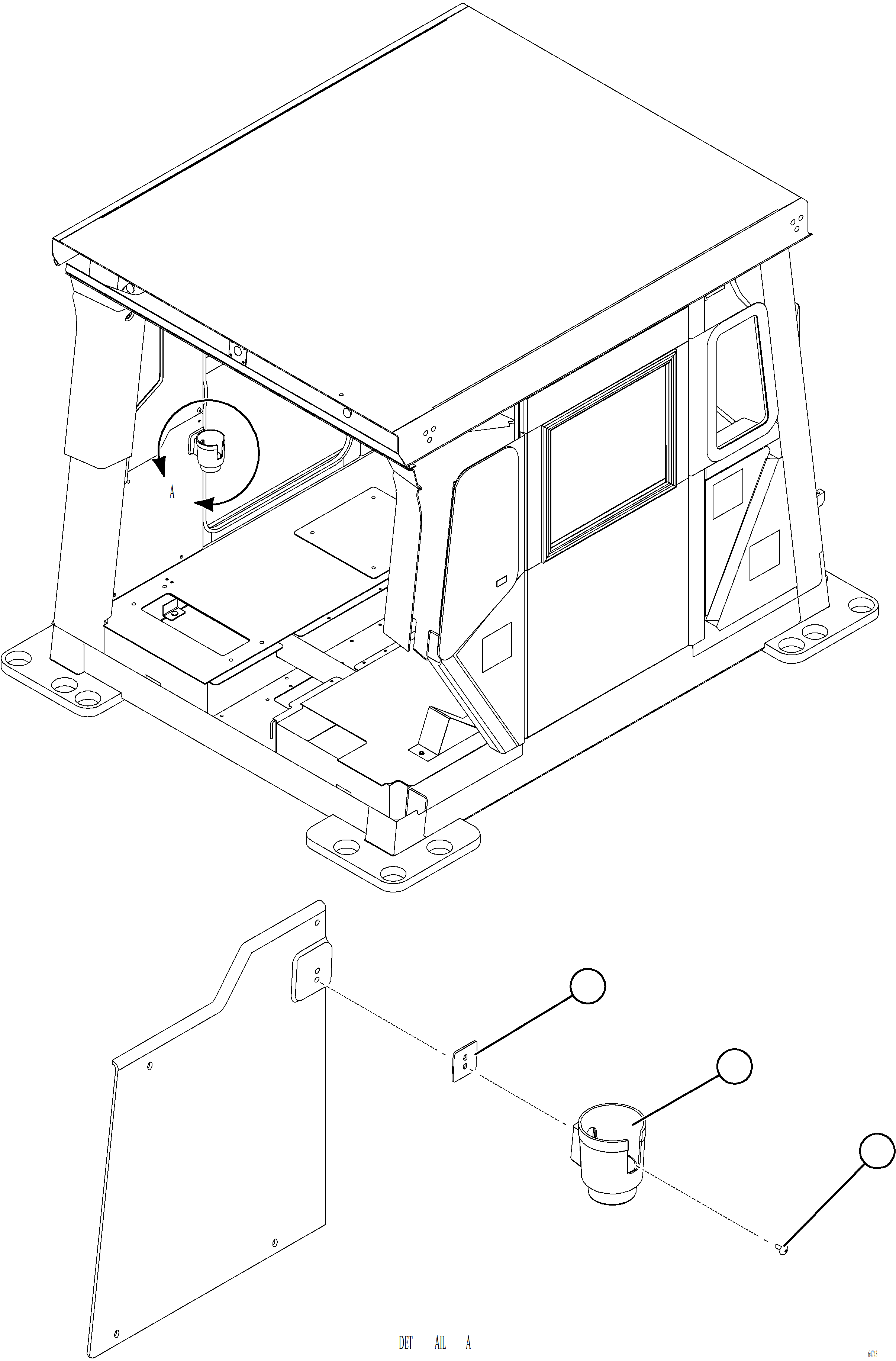 Komatsu parts book diagram for AFE78-BD 930E-5 S/N A40180  THEISS: CUP HOLDER