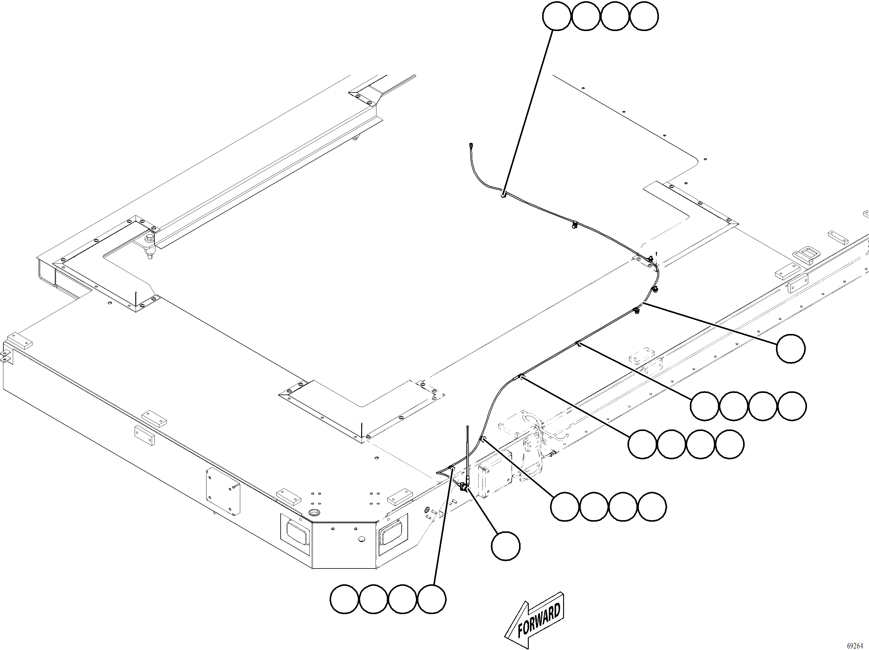Komatsu parts book diagram for AFE78-BD 930E-5 S/N A40180  THEISS: RADIO ANTENNA INSTALLATION