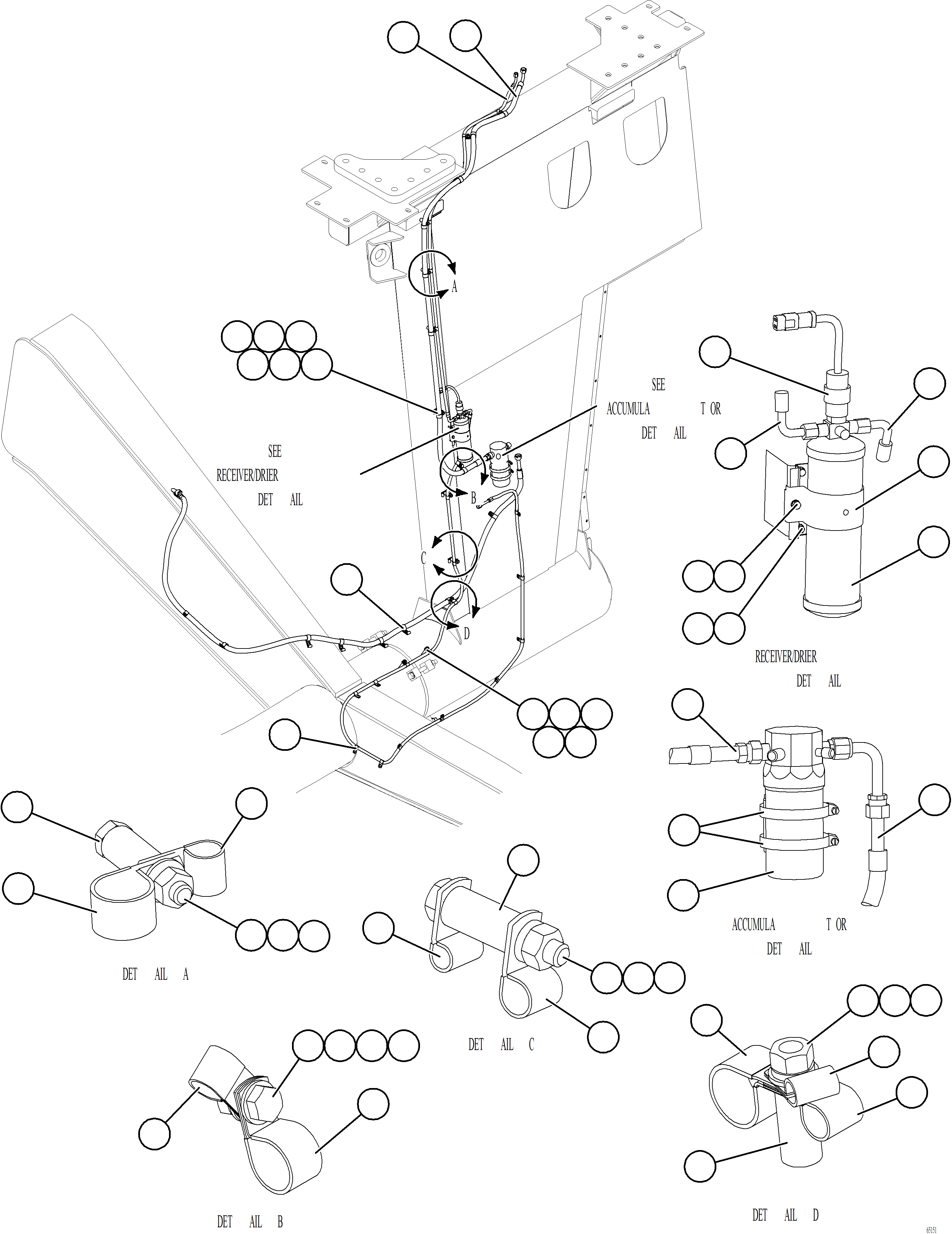 Komatsu parts book diagram for AFE78-BD 930E-5 S/N A40180  THEISS: AIR CONDITIONING PIPING    2/3