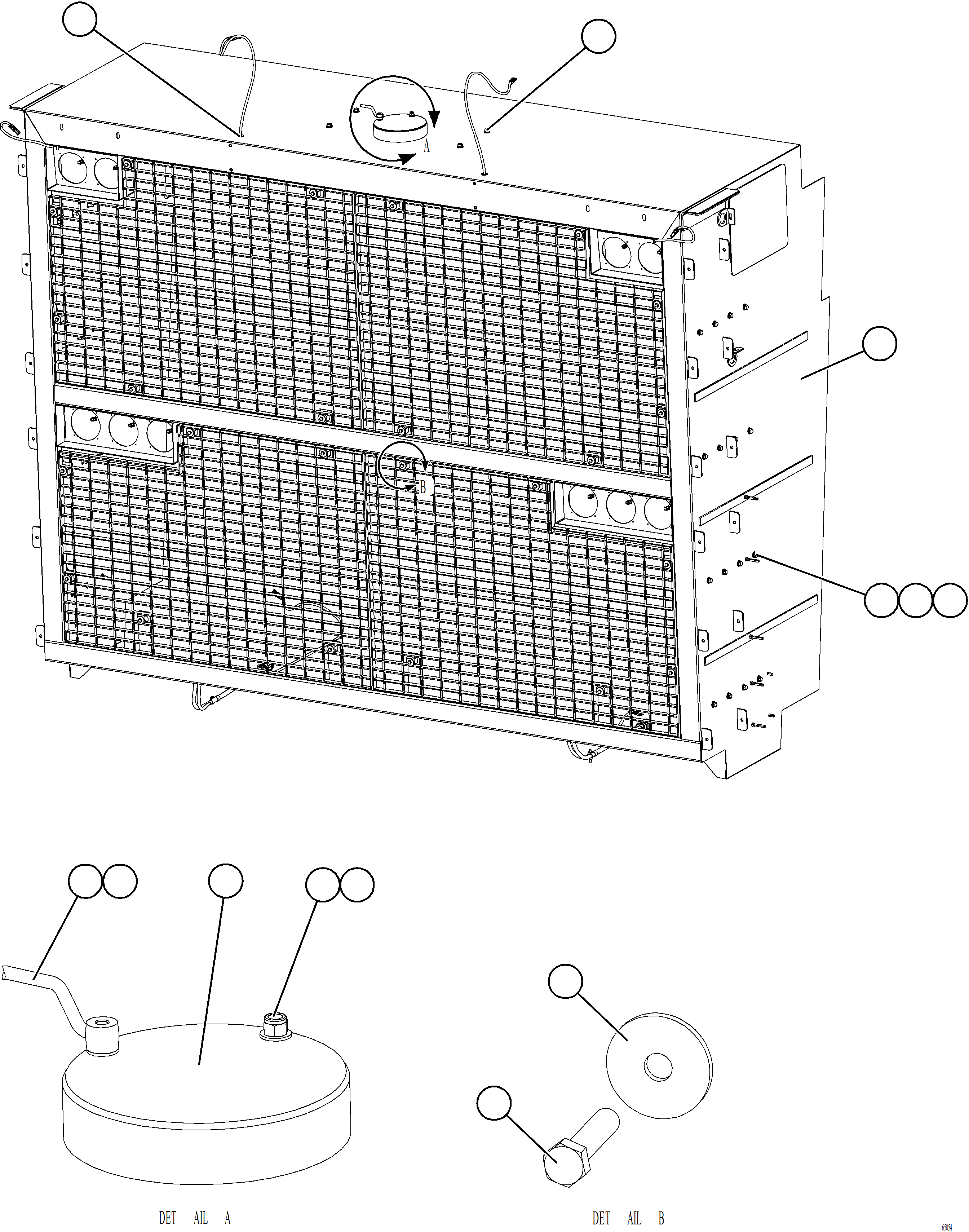 Komatsu parts book diagram for AFE78-BD 930E-5 S/N A40180  THEISS: GRILLE INSTALLATION