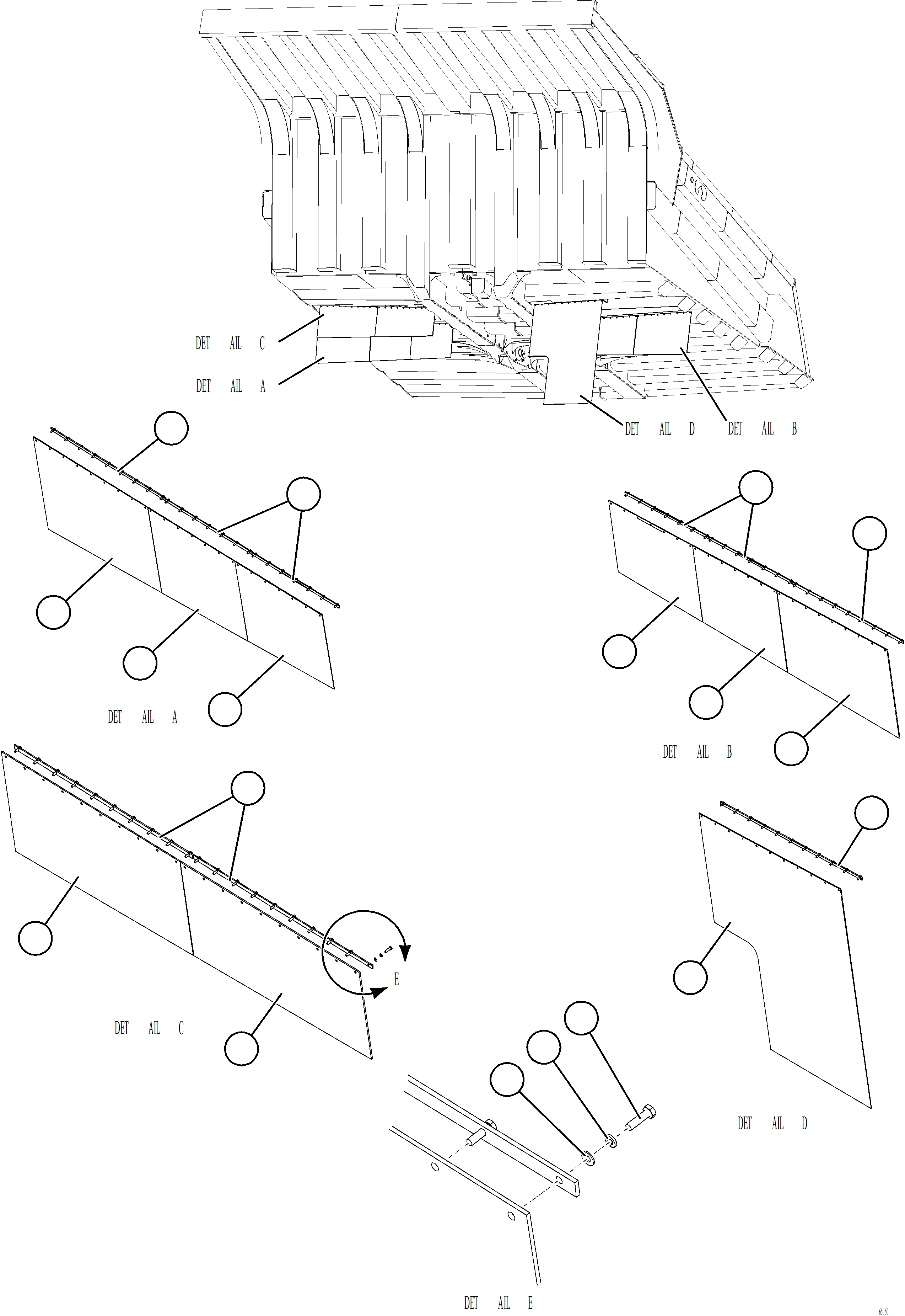 Komatsu parts book diagram for AFE78-BD 930E-5 S/N A40180  THEISS: DUMP BODY MUD FLAPS    2/2