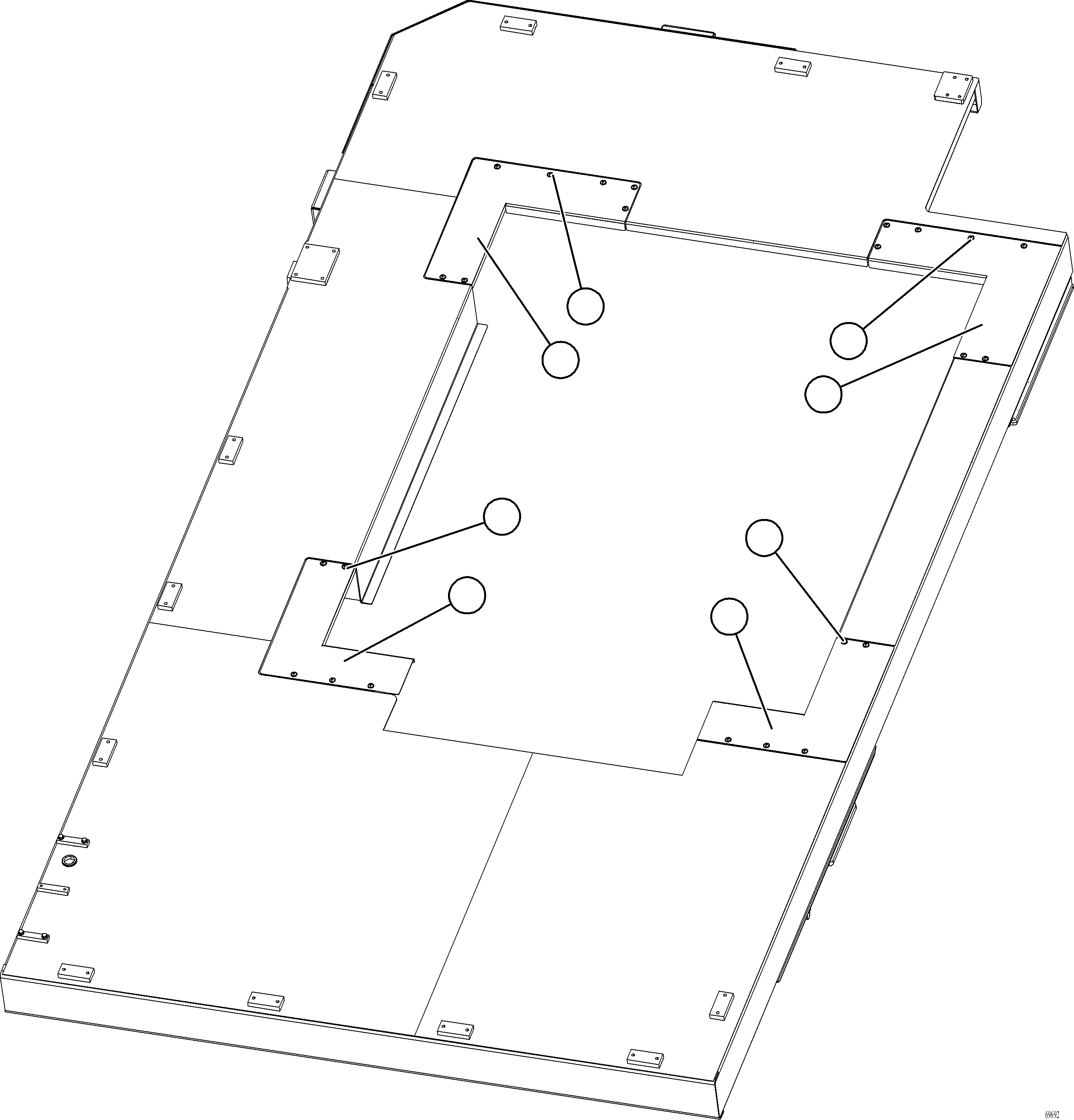 Komatsu parts book diagram for AFE78-BD 930E-5 S/N A40180  THEISS: LH DECK COVERS