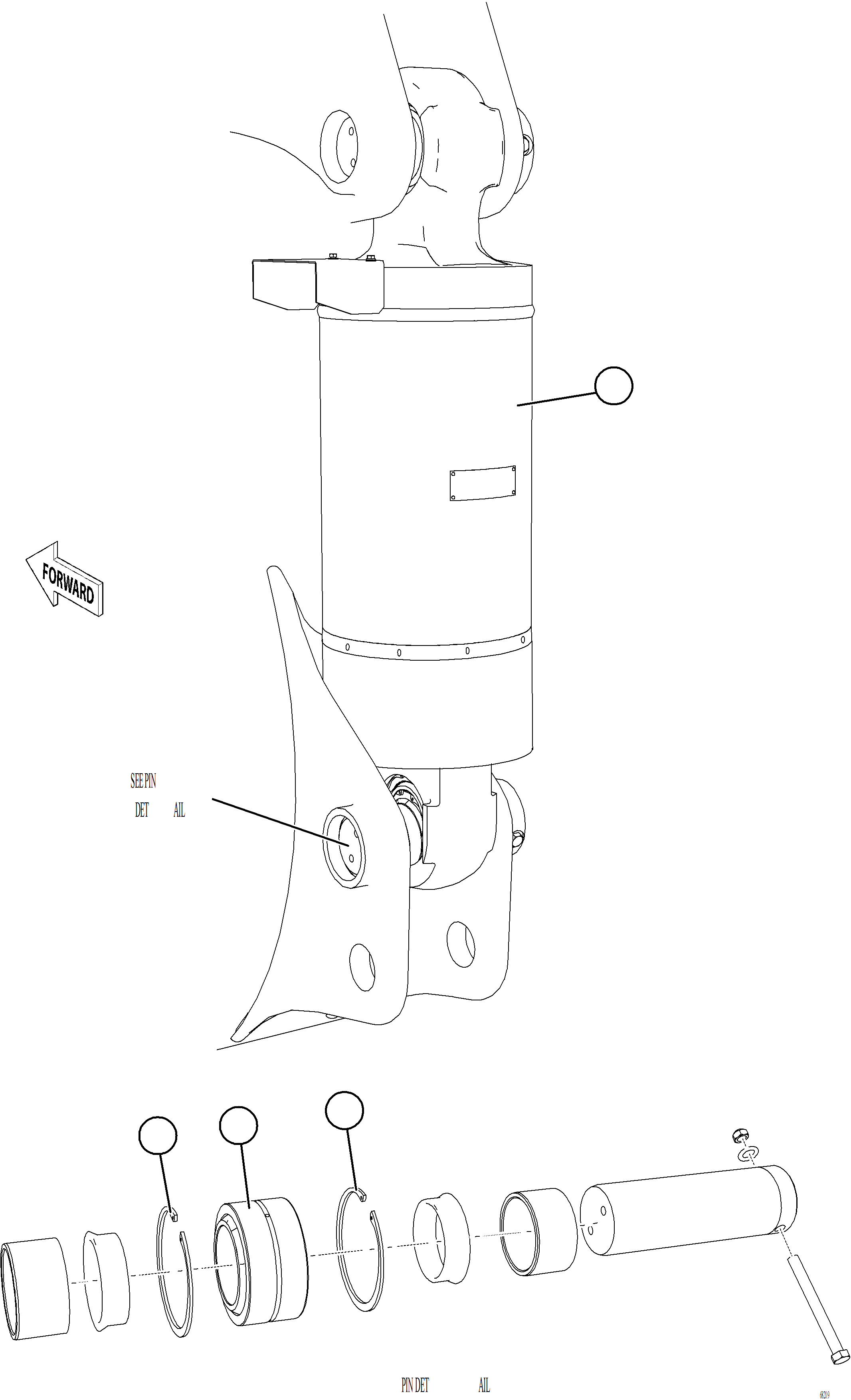 Komatsu parts book diagram for AFE78-BD 930E-5 S/N A40180  THEISS: REAR SUSPENSION WITH BEARINGS