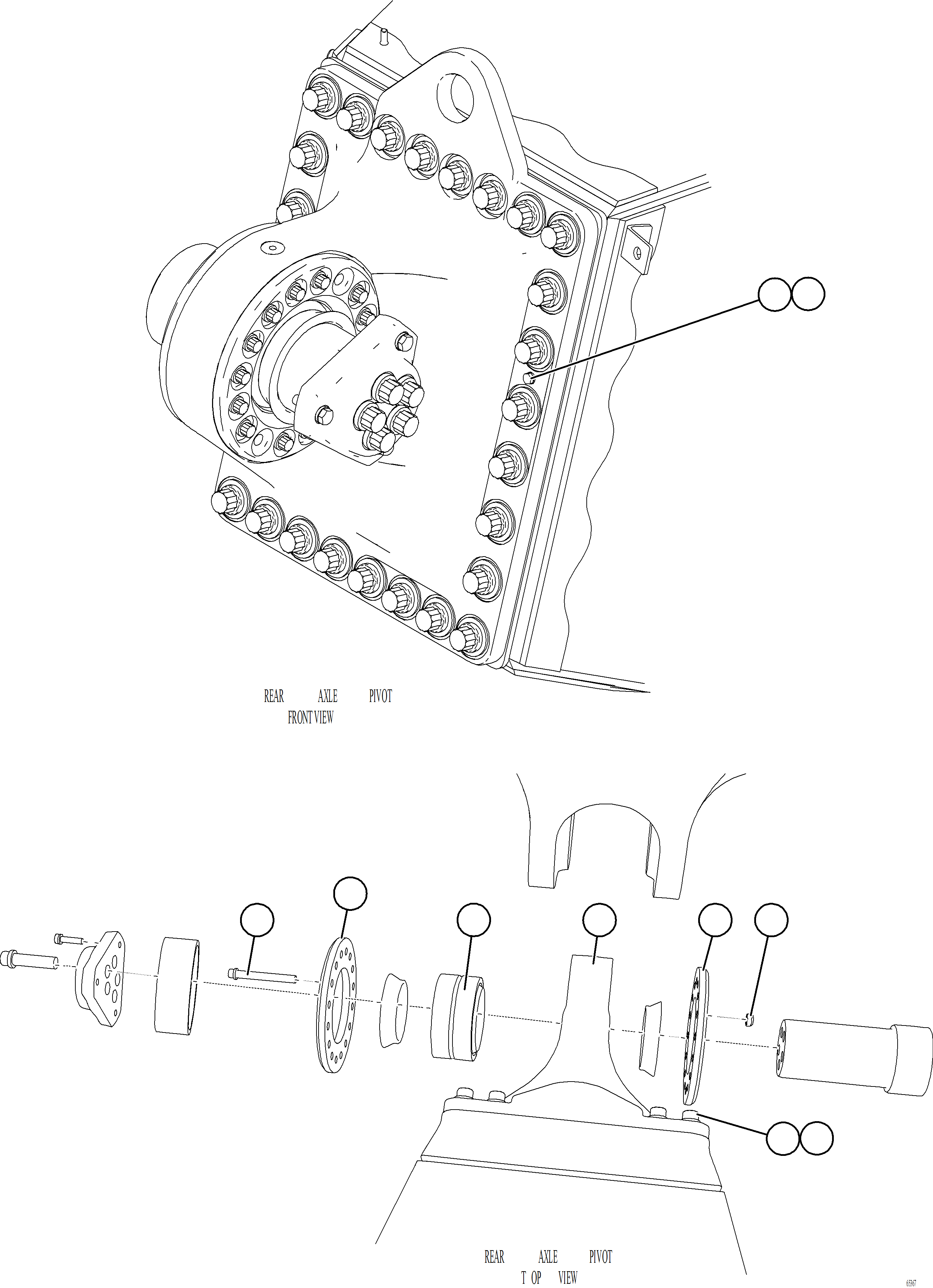 Komatsu parts book diagram for AFE78-BD 930E-5 S/N A40180  THEISS: PIVOT EYE ASSEMBLY INSTALLATION