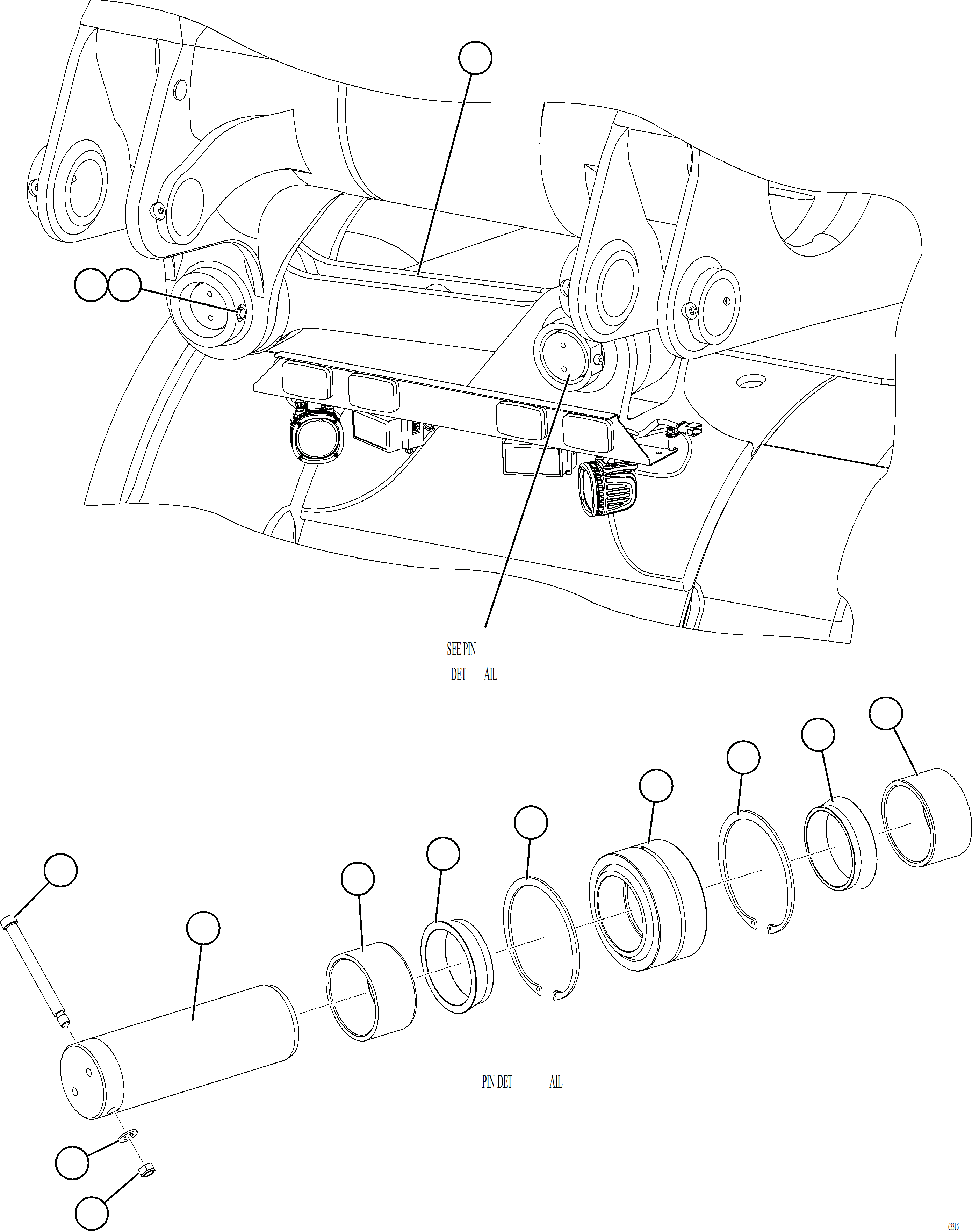Komatsu parts book diagram for AFE78-BD 930E-5 S/N A40180  THEISS: ANTI-SWAY BAR INSTALLATION