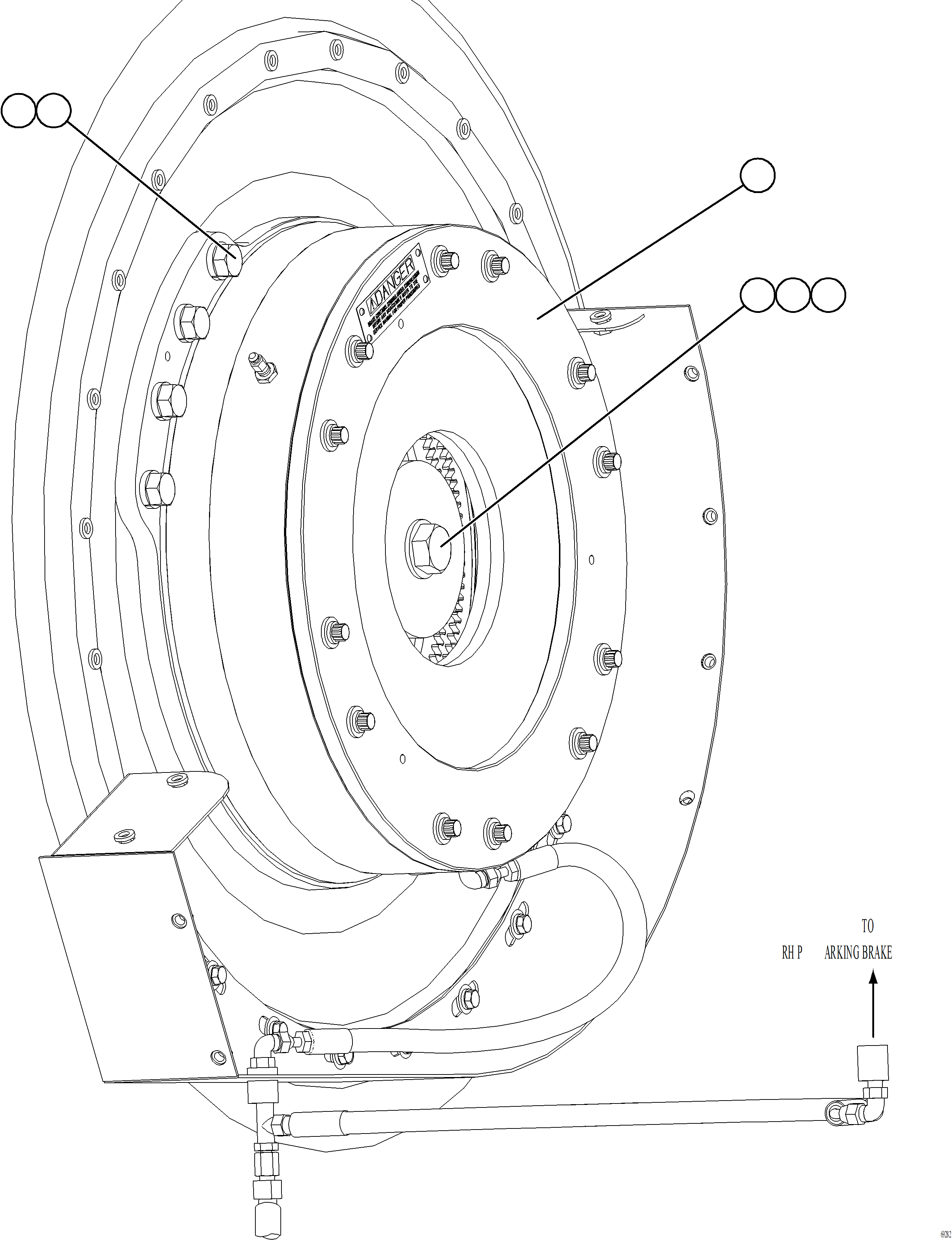 Komatsu parts book diagram for AFE78-BD 930E-5 S/N A40180  THEISS: PARKING BRAKE INSTALLATION