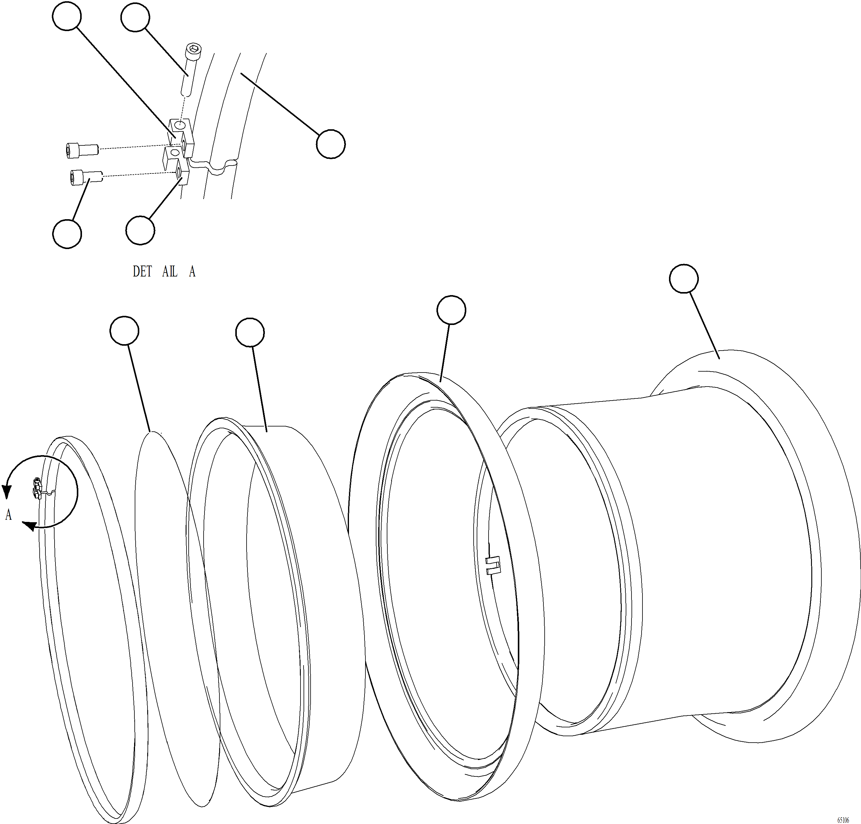 Komatsu parts book diagram for AFE78-BD 930E-5 S/N A40180  THEISS: SMART RIM ASSEMBLY - REAR INNER & FRONT