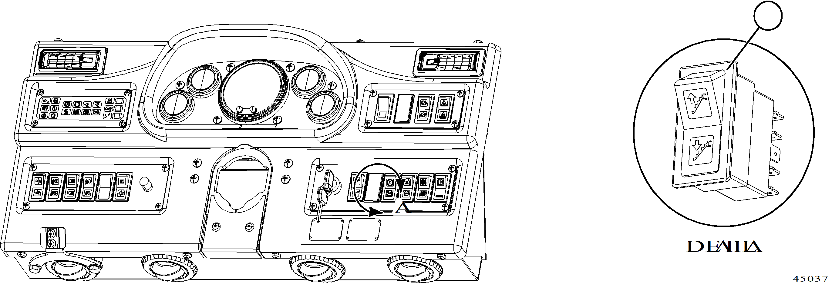 Komatsu parts book diagram for AFE78-BD 930E-5 S/N A40180  THEISS: RETRACTABLE LADDER SWITCH