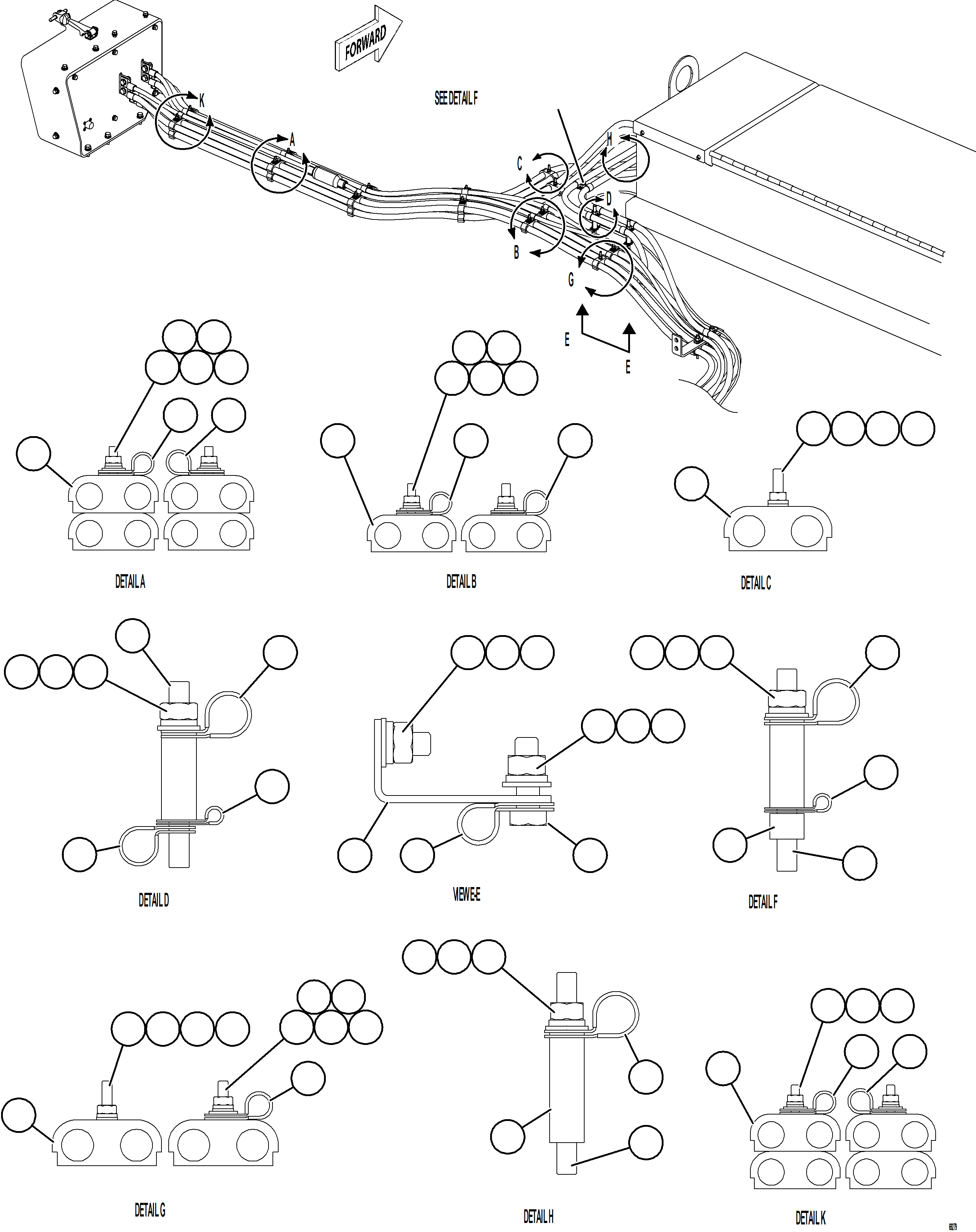 Komatsu parts book diagram for AFE78-BH 930E-5 S/N A40200  LOS PELAMBRES: ISOLATION BOX EXTERNAL WIRING    1/2