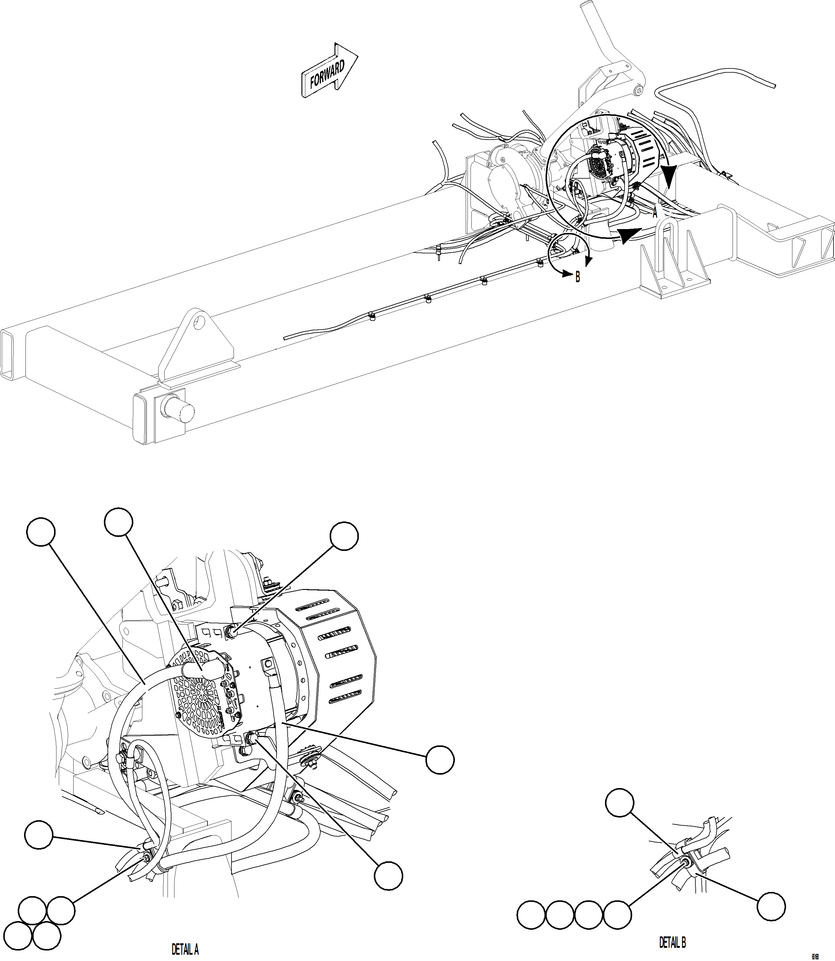 Komatsu parts book diagram for AFE78-BH 930E-5 S/N A40200  LOS PELAMBRES: BATTERY CHARGING ALTERNATOR WIRING