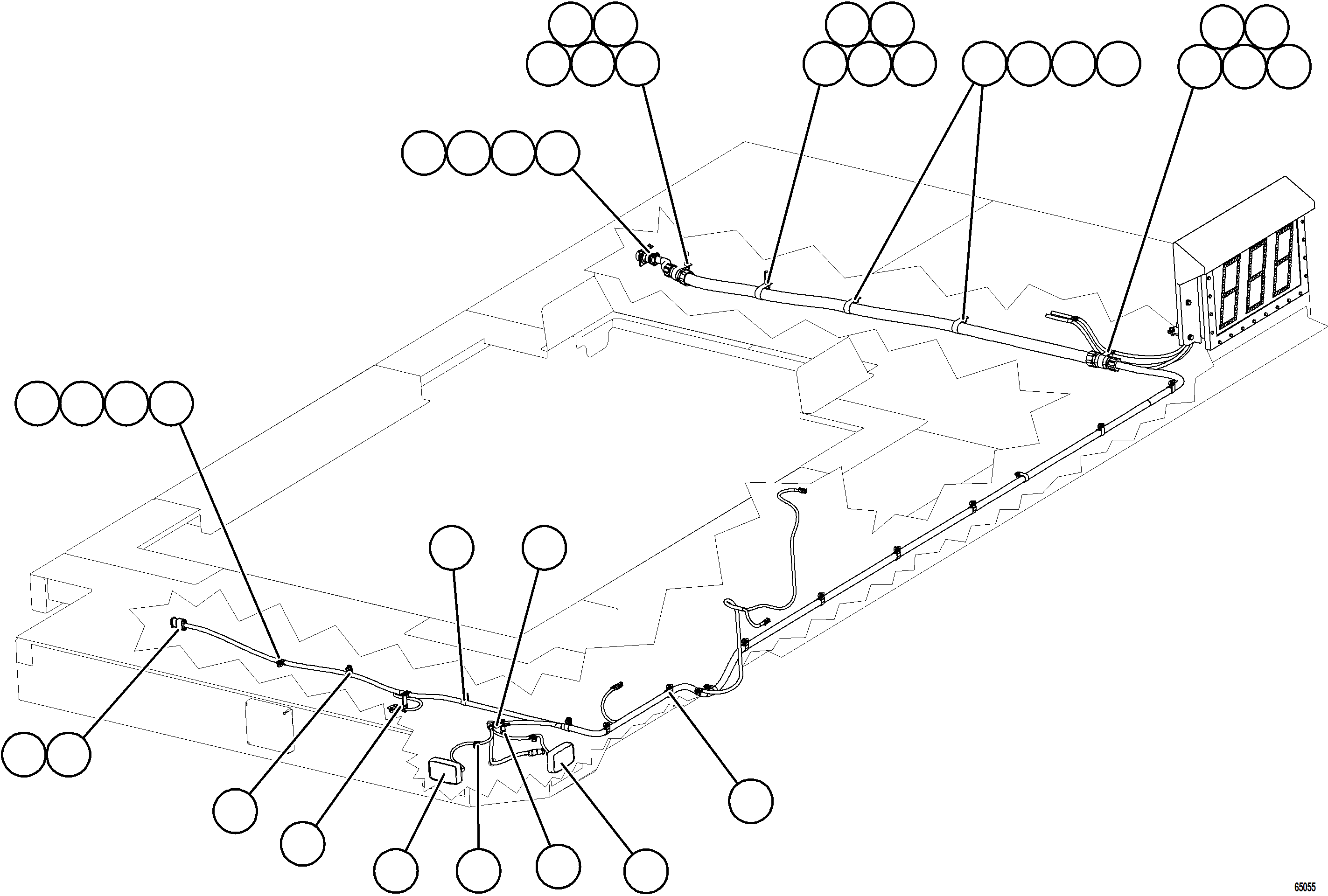 Komatsu parts book diagram for AFE78-BH 930E-5 S/N A40200  LOS PELAMBRES: LH DECK WIRING HARNESS & LIGHTS