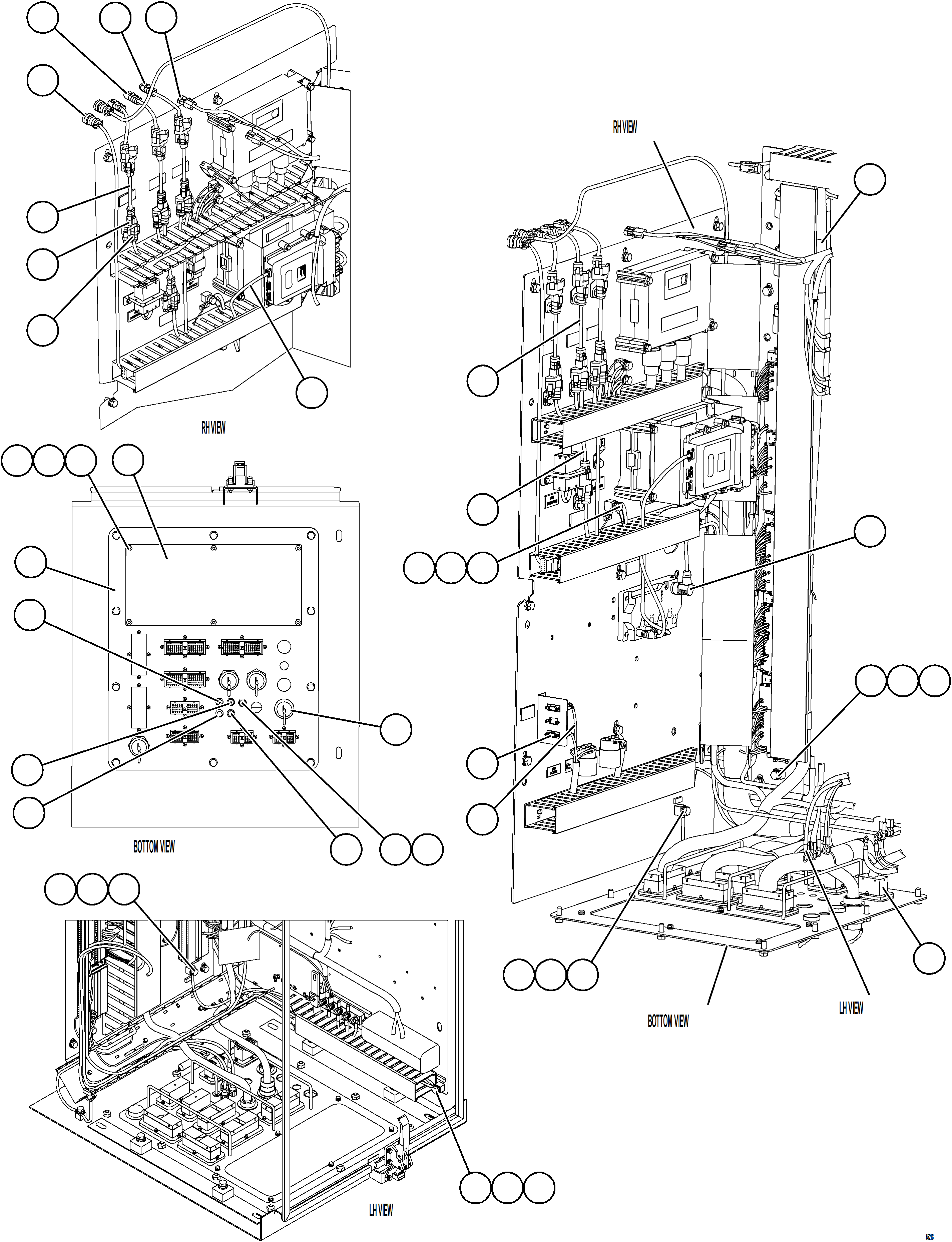 Komatsu parts book diagram for AFE78-BH 930E-5 S/N A40200  LOS PELAMBRES: AUXILIARY CONTROL CABINET INTERNAL WIRING    2/2