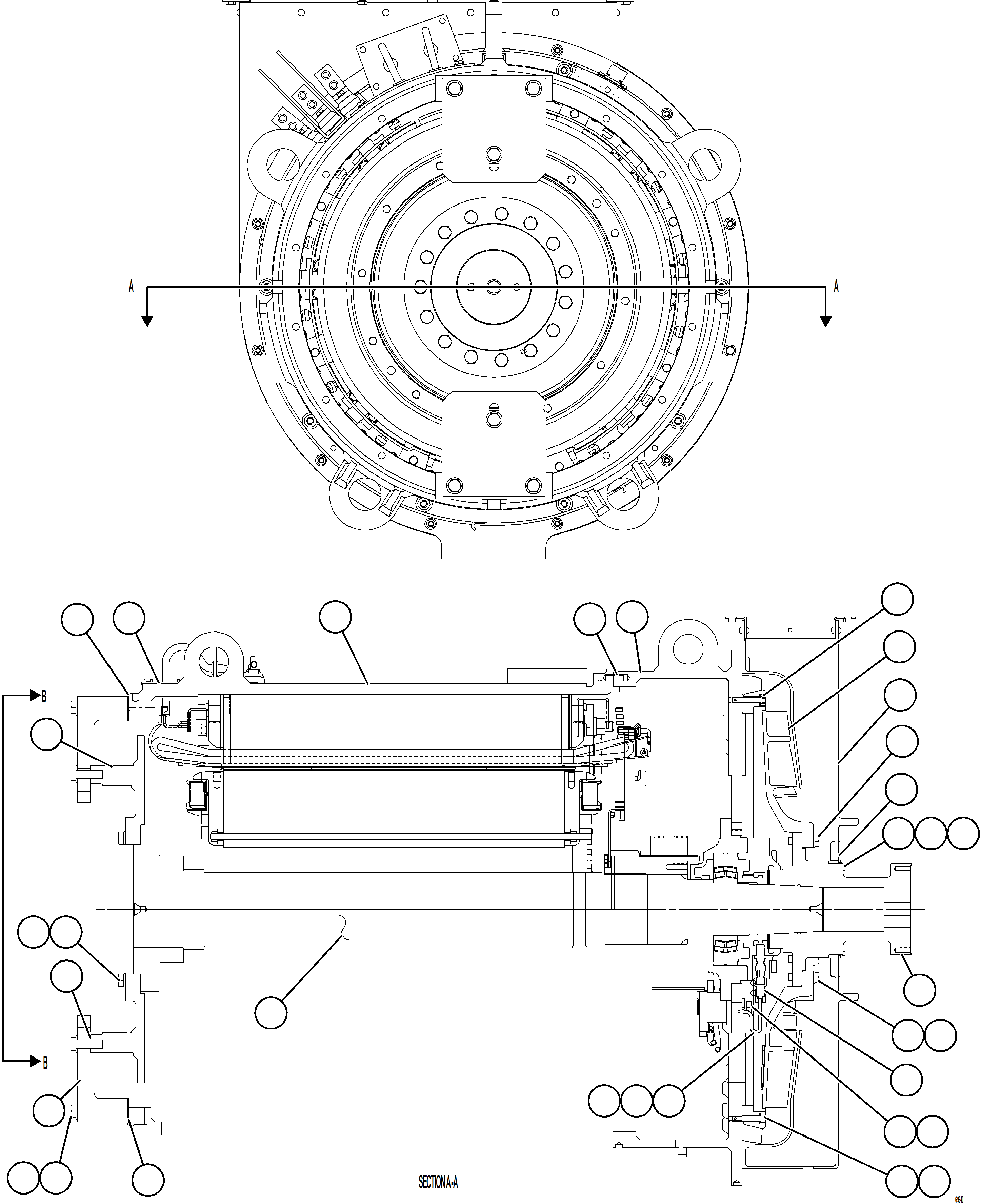 Komatsu parts book diagram for AFE78-BH 930E-5 S/N A40200  LOS PELAMBRES: ALTERNATOR ASSEMBLY    2/6    58F-06-11302