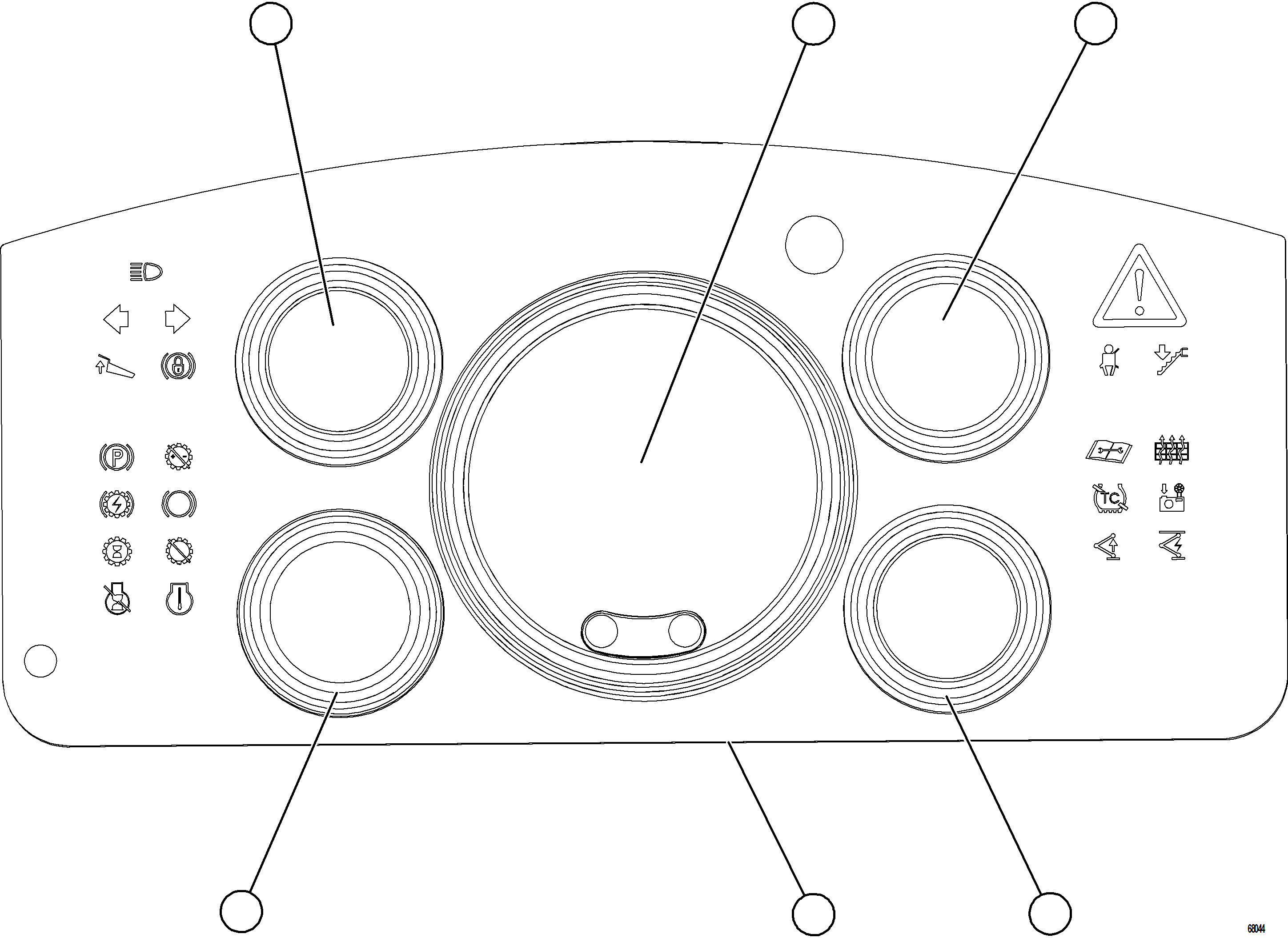 Komatsu parts book diagram for AFE78-BH 930E-5 S/N A40200  LOS PELAMBRES: GAUGE PANEL    58E-06-11891