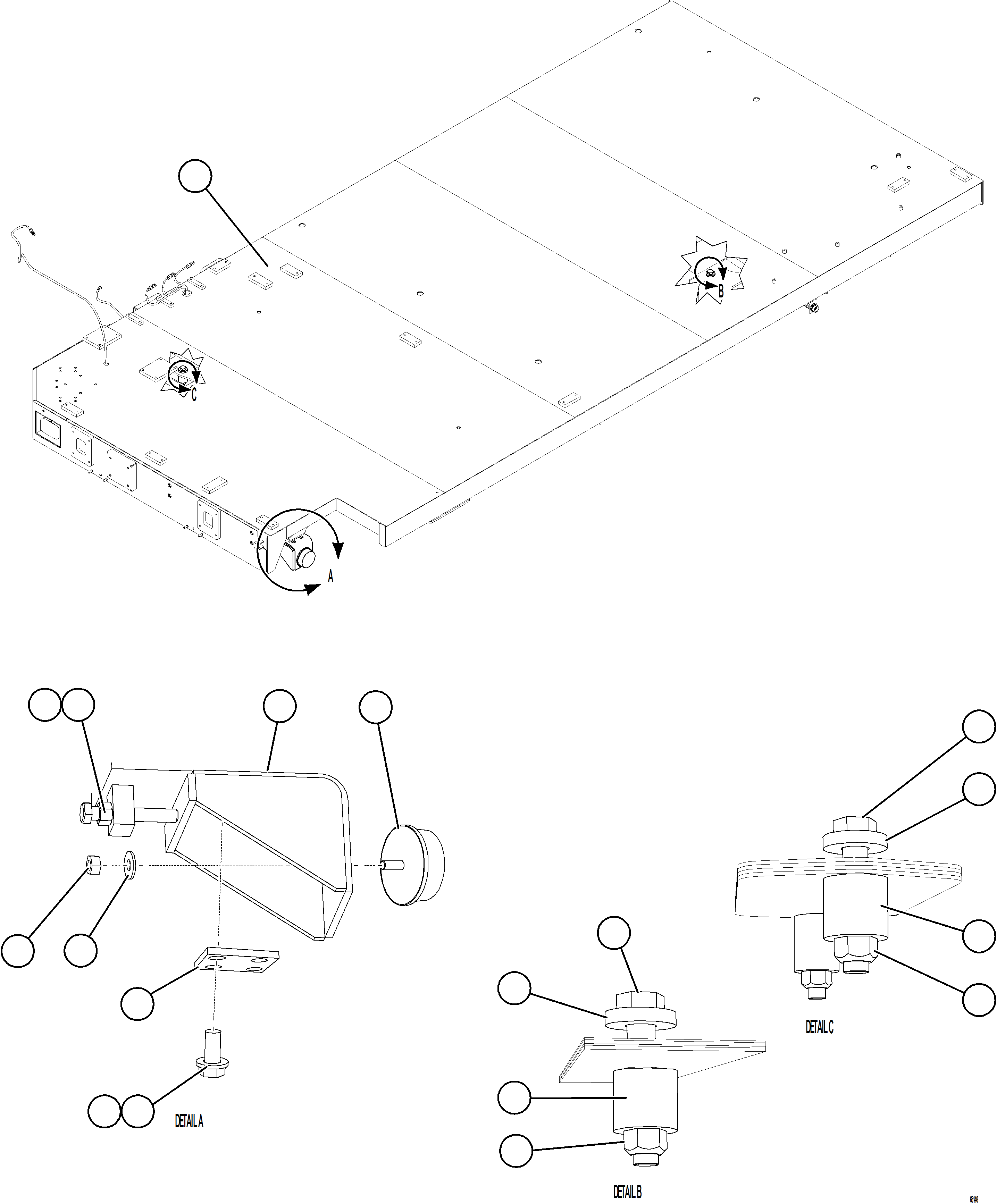 Komatsu parts book diagram for AFE78-BH 930E-5 S/N A40200  LOS PELAMBRES: RH DECK INSTALLATION