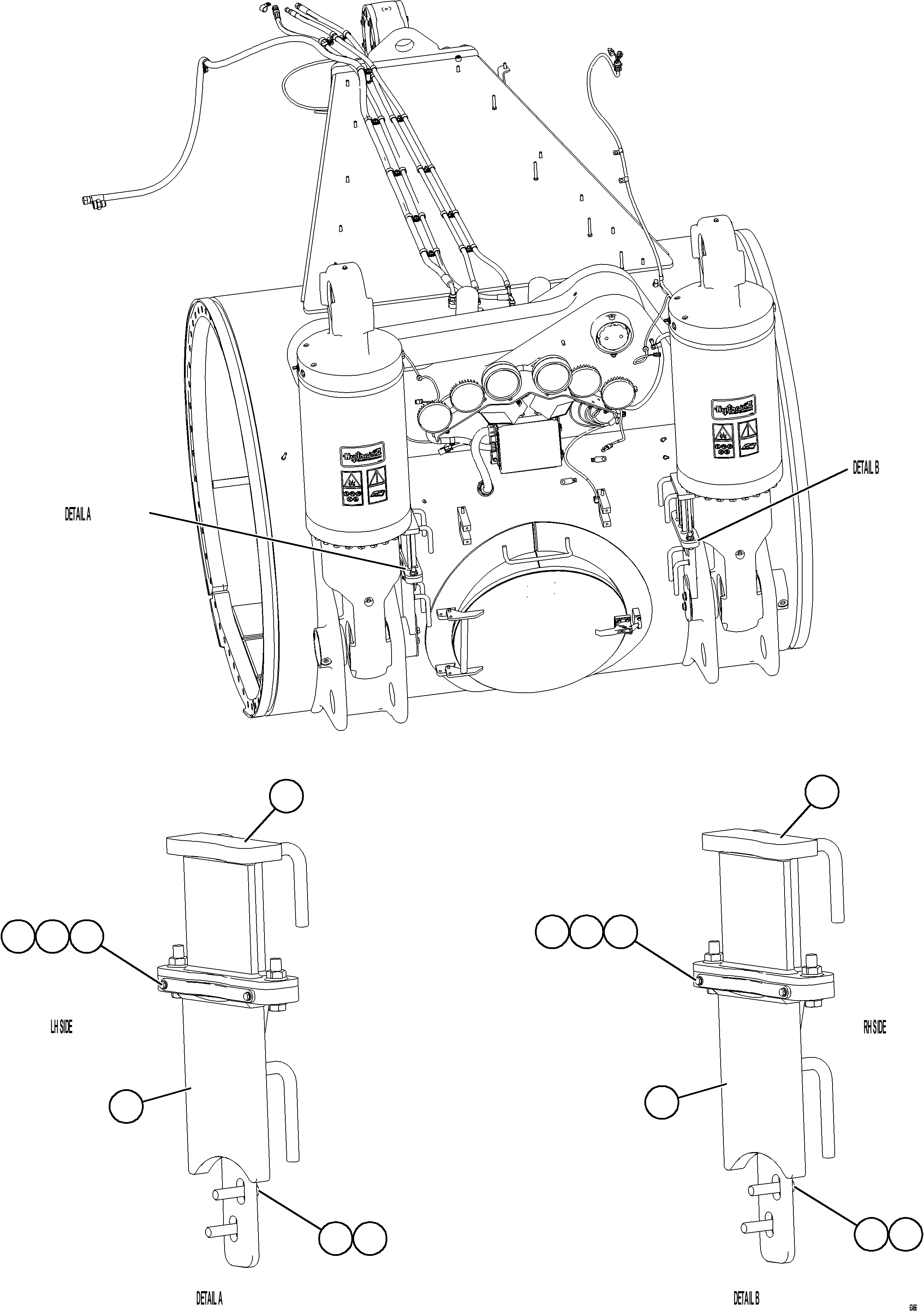 Komatsu parts book diagram for AFE78-BH 930E-5 S/N A40200  LOS PELAMBRES: SUSPENSION CHARGING BLOCK KIT - REAR