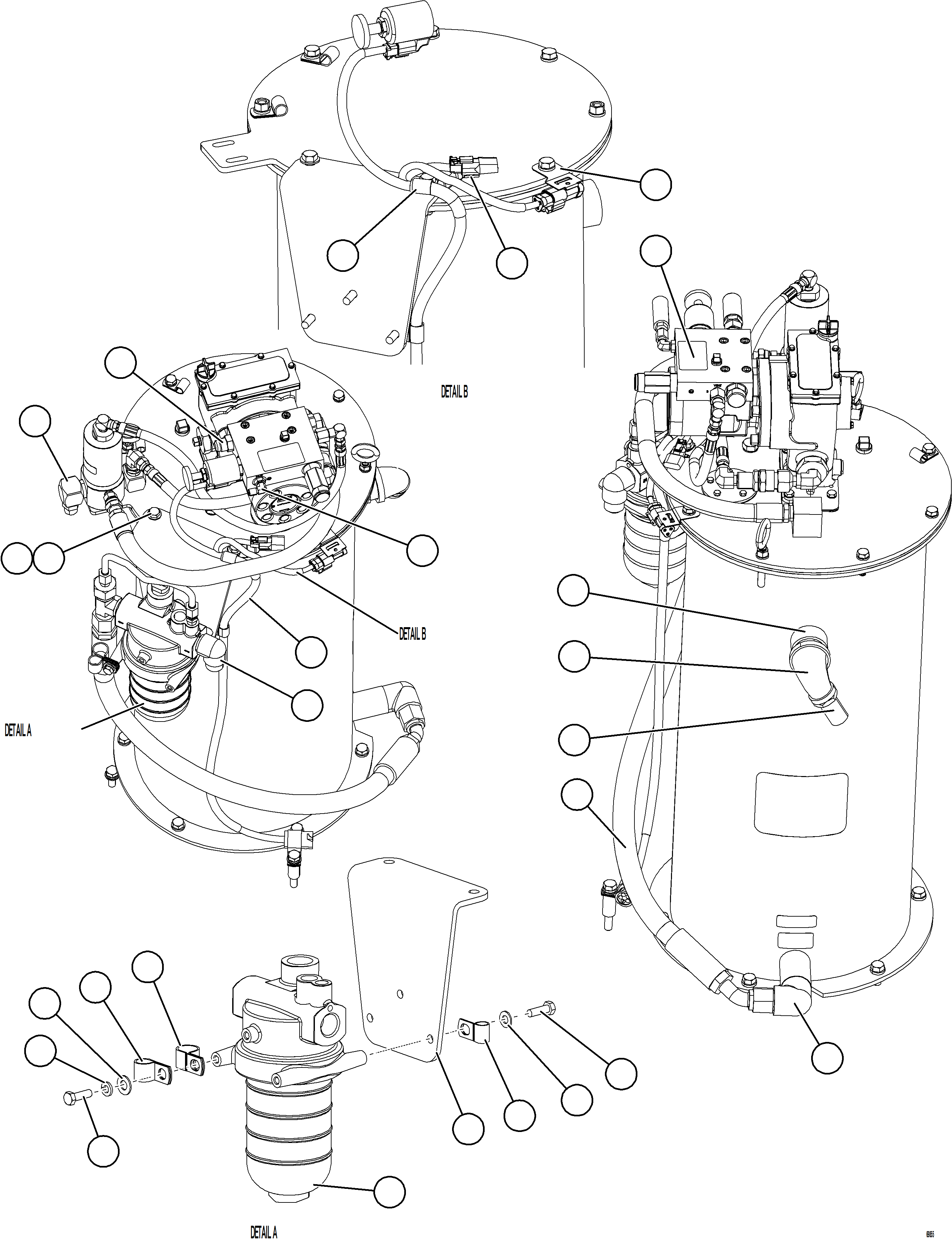 Komatsu parts book diagram for AFE78-BH 930E-5 S/N A40200  LOS PELAMBRES: LUBRICATION PUMP SUB-ASSEMBLY    1/2