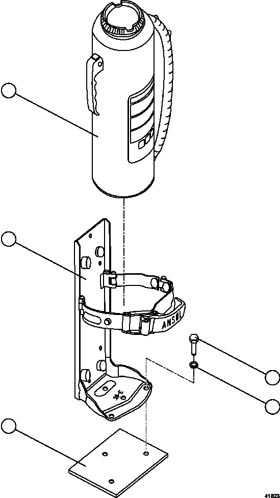 Komatsu parts book diagram for AFE78-BH 930E-5 S/N A40200  LOS PELAMBRES: FIRE EXTINGUISHER