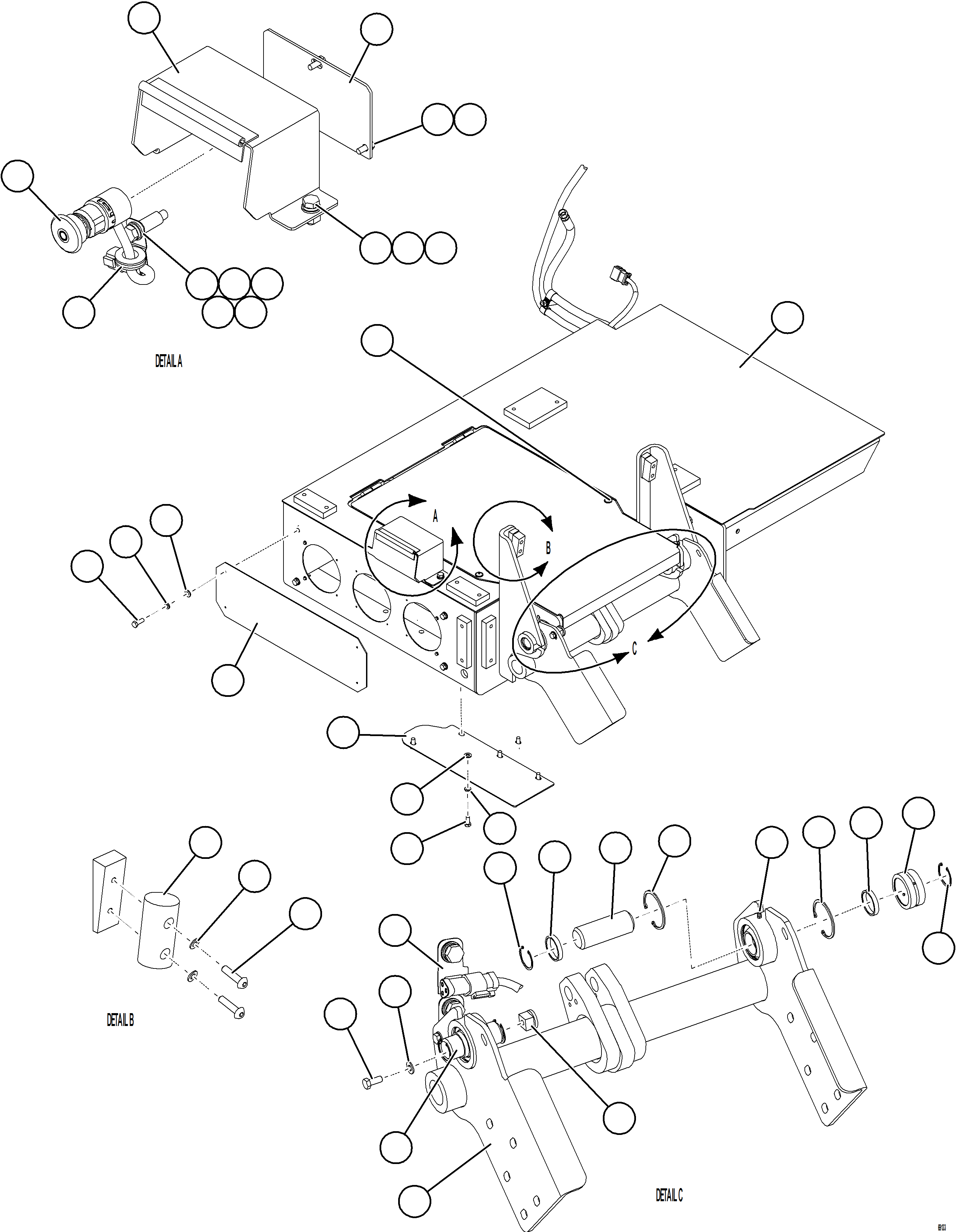 Komatsu parts book diagram for AFE78-BH 930E-5 S/N A40200  LOS PELAMBRES: PLATFORM ASSEMBLY    1/3