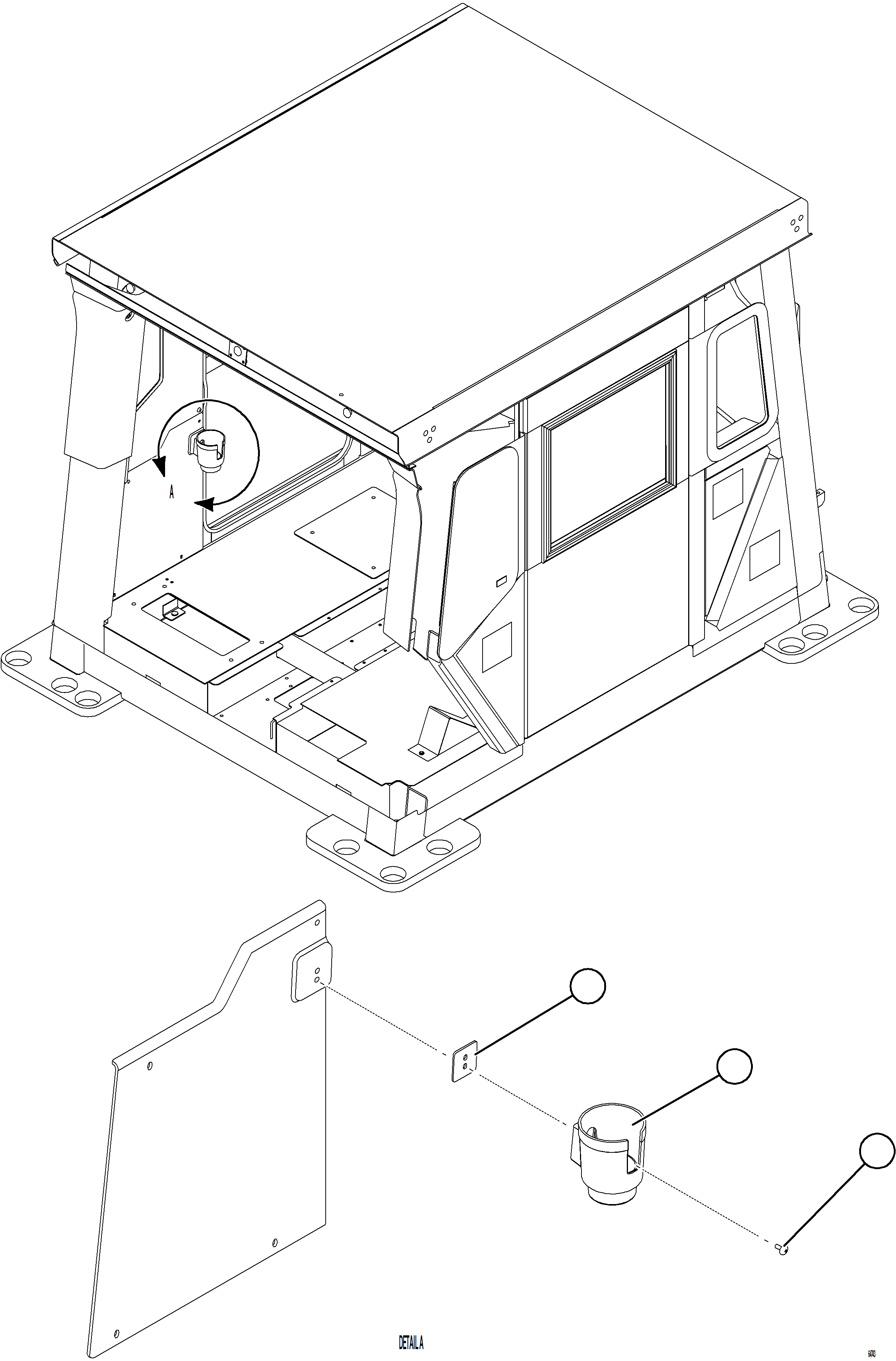 Komatsu parts book diagram for AFE78-BM 930E-5 S/N A40215 - A40218,A40225 - A40229  LOS BRONCES: CUP HOLDER