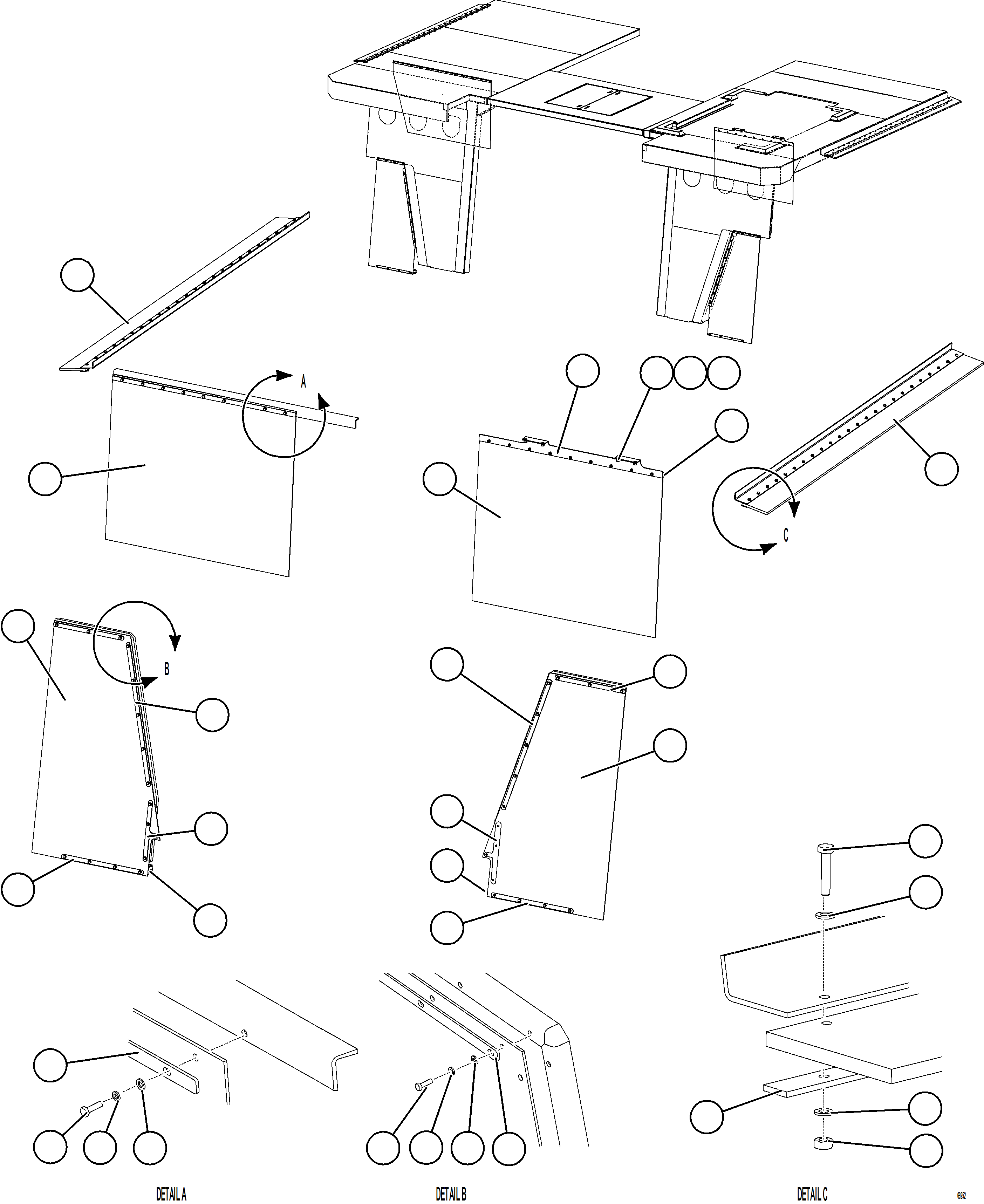 Komatsu parts book diagram for AFE78-BM 930E-5 S/N A40215 - A40218,A40225 - A40229  LOS BRONCES: DECK MUD FLAPS