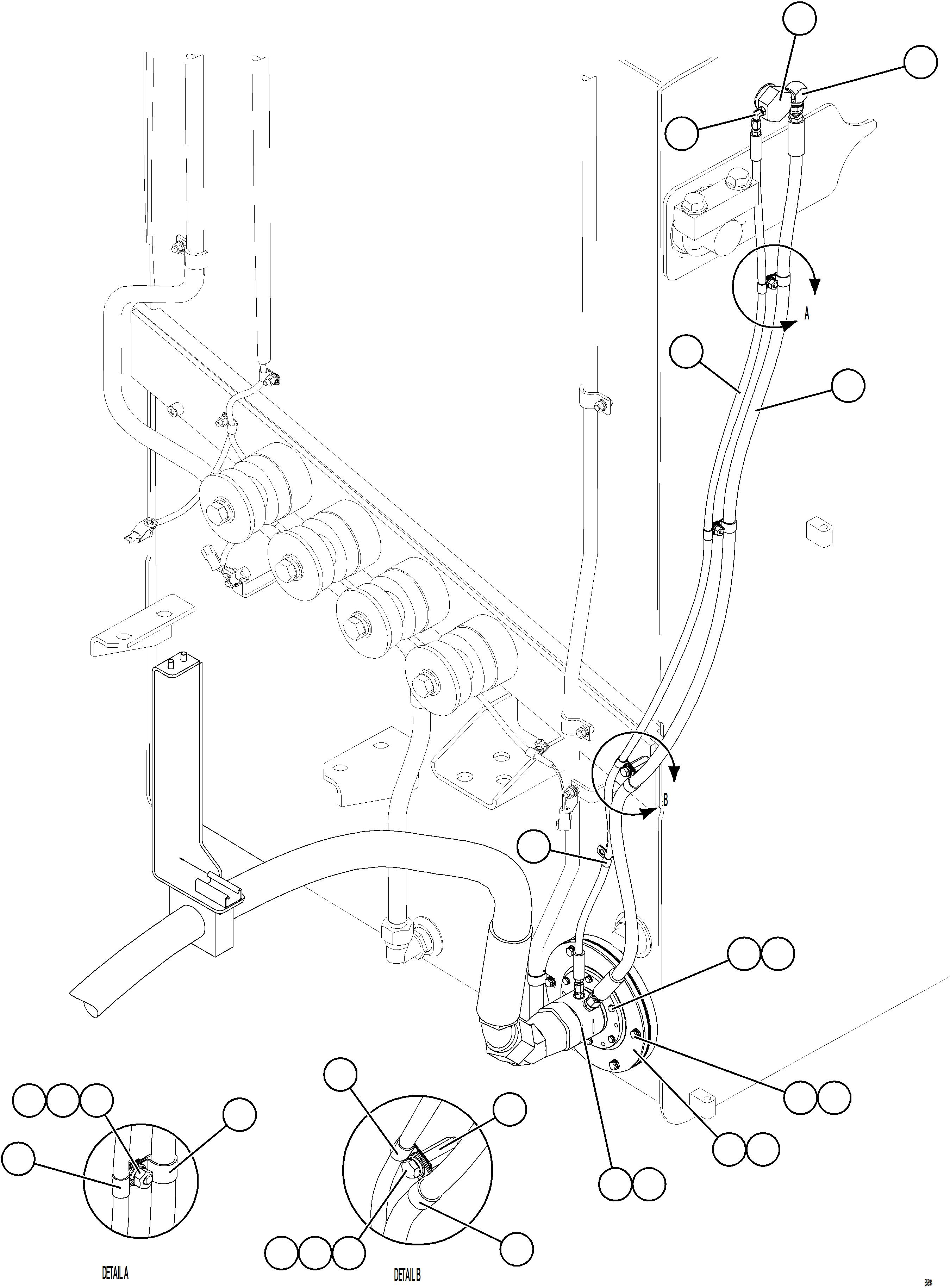 Komatsu parts book diagram for AFE78-BP 930E-5 S/N A40221 - A40224,A40230 - A40231  THIESS: FUEL TANK REMOTE FILL - LH    2/2