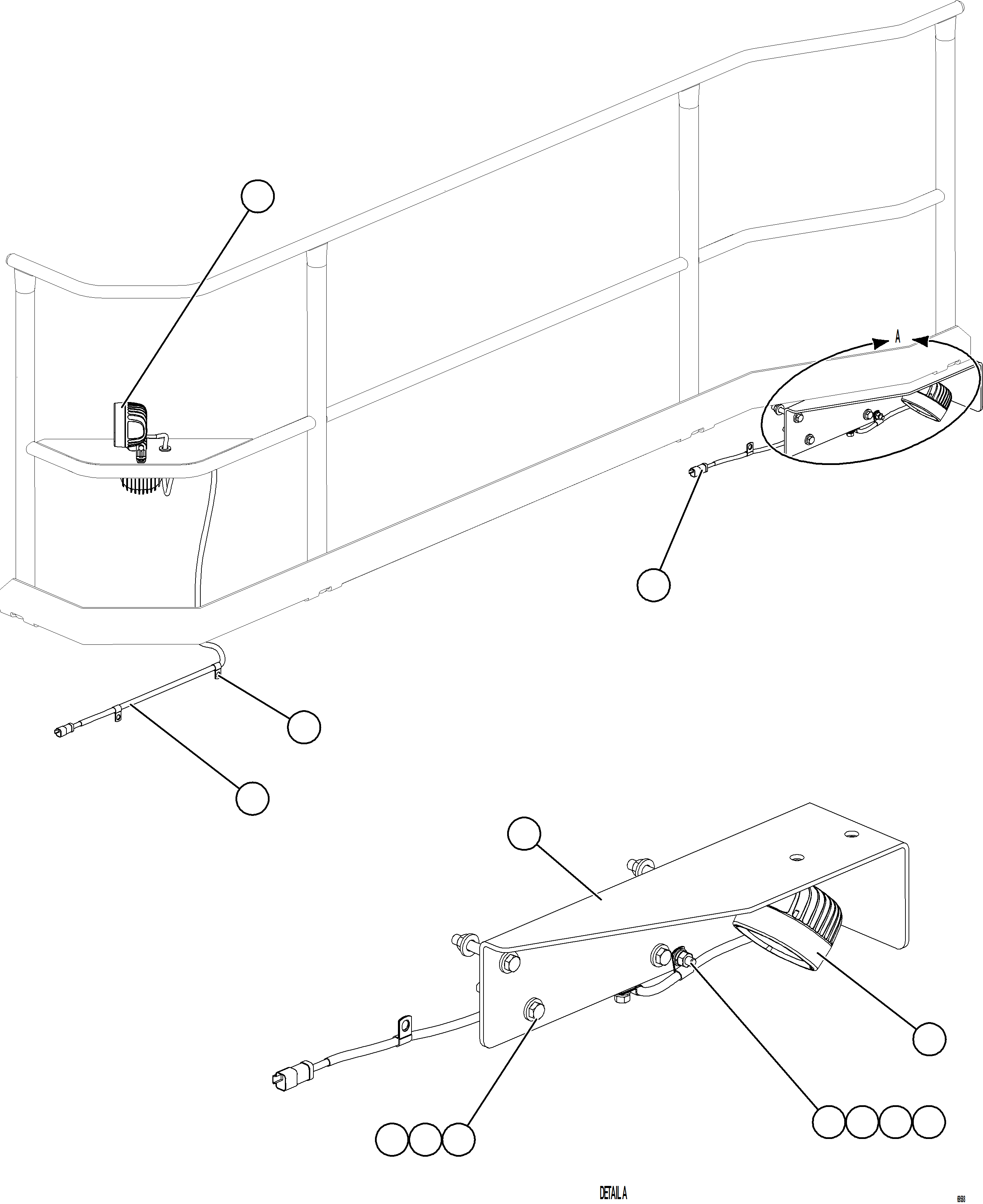 Komatsu parts book diagram for AFE78-BP 930E-5 S/N A40221 - A40224,A40230 - A40231  THIESS: LADDER LIGHTS