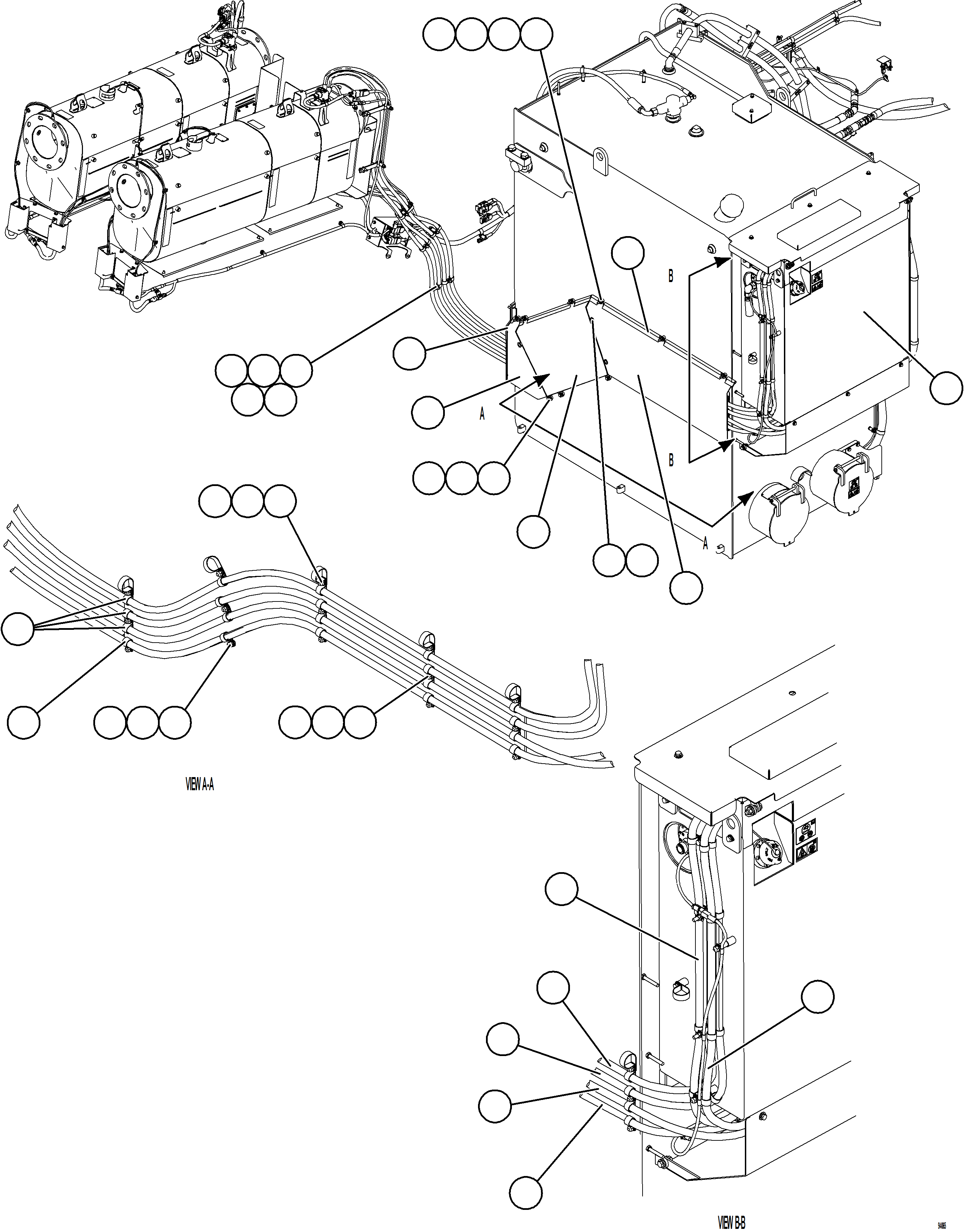 Komatsu parts book diagram for AFE78-BX 930E-5 S/N A40274 - A40276,A40291  MARIGOLD: DEF TANK INSTALLATION