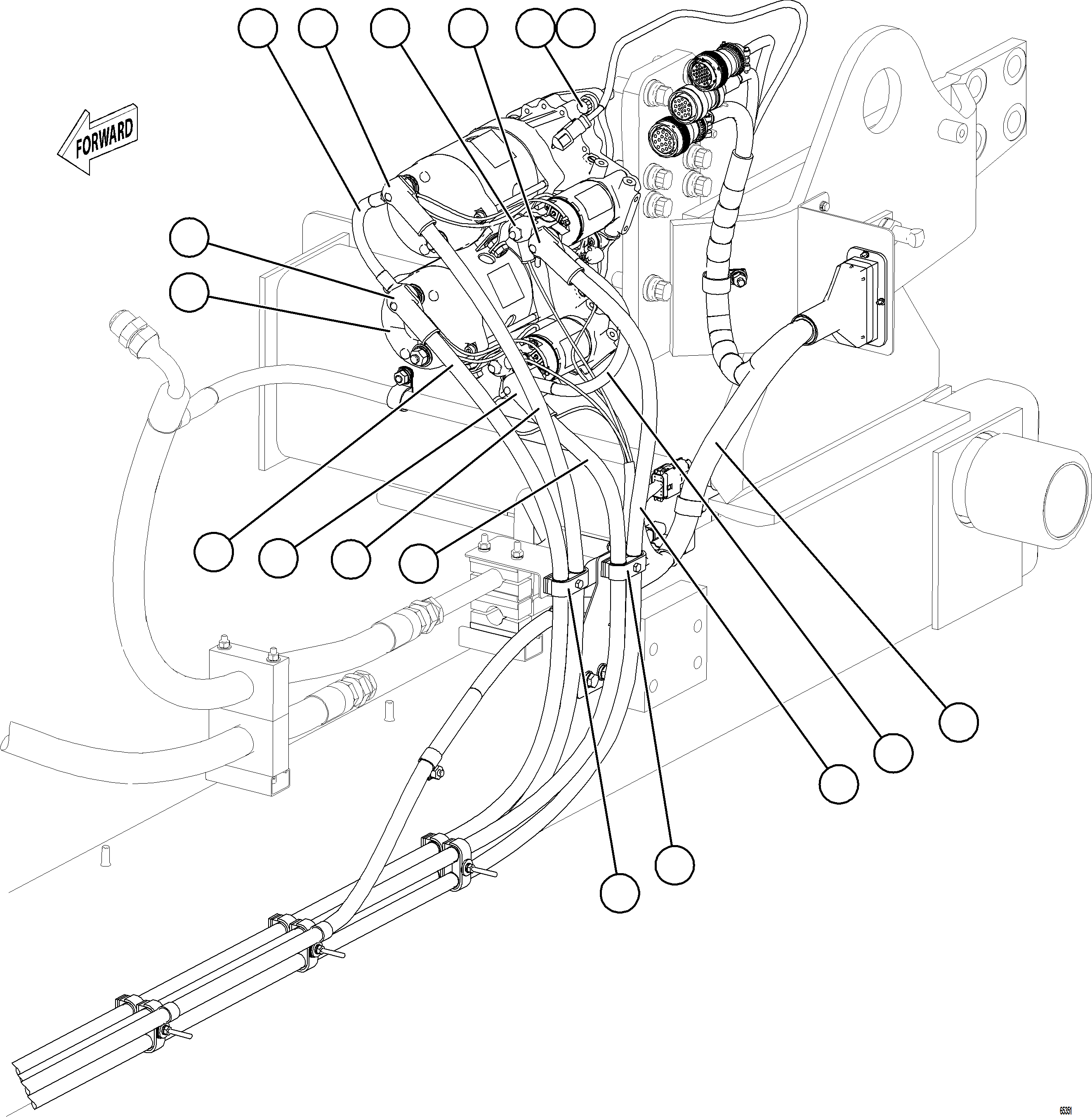 Komatsu parts book diagram for AFE78-BX 930E-5 S/N A40274 - A40276,A40291  MARIGOLD: CRANKING MOTOR INSTALLATION