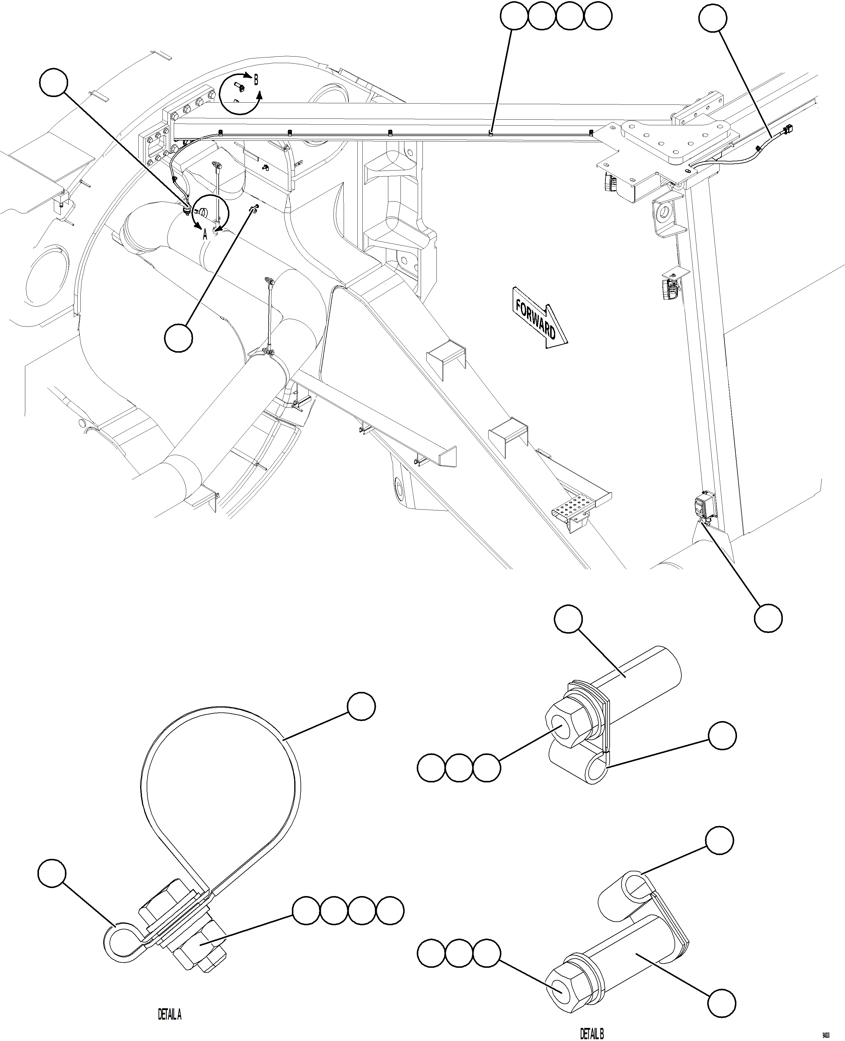 Komatsu parts book diagram for AFE78-BX 930E-5 S/N A40274 - A40276,A40291  MARIGOLD: ENGINE AIR INTAKE PRESSURE SWITCH