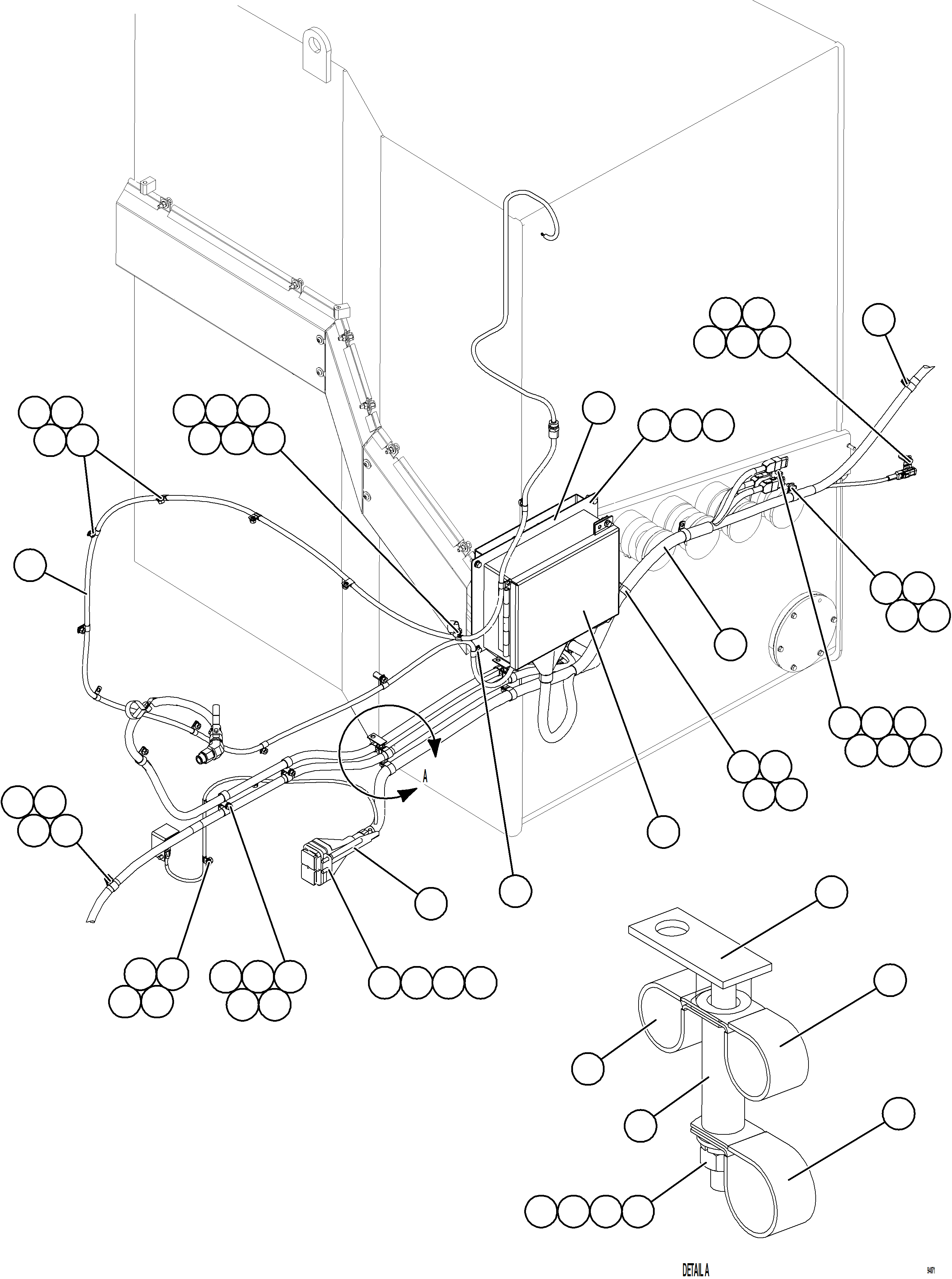 Komatsu parts book diagram for AFE78-BX 930E-5 S/N A40274 - A40276,A40291  MARIGOLD: DEF SYSTEM WIRING    1/3