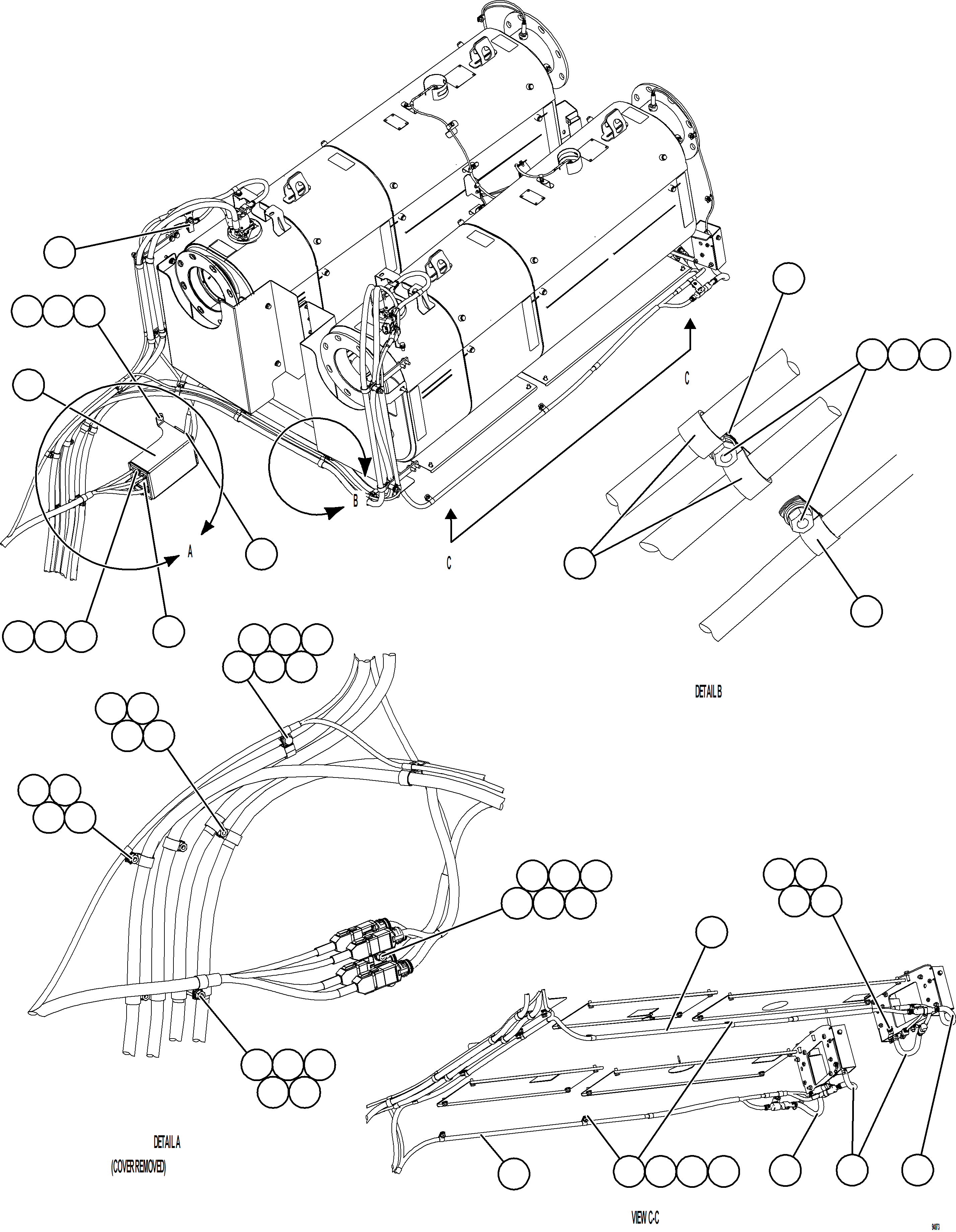 Komatsu parts book diagram for AFE78-BX 930E-5 S/N A40274 - A40276,A40291  MARIGOLD: DEF SYSTEM WIRING    3/3