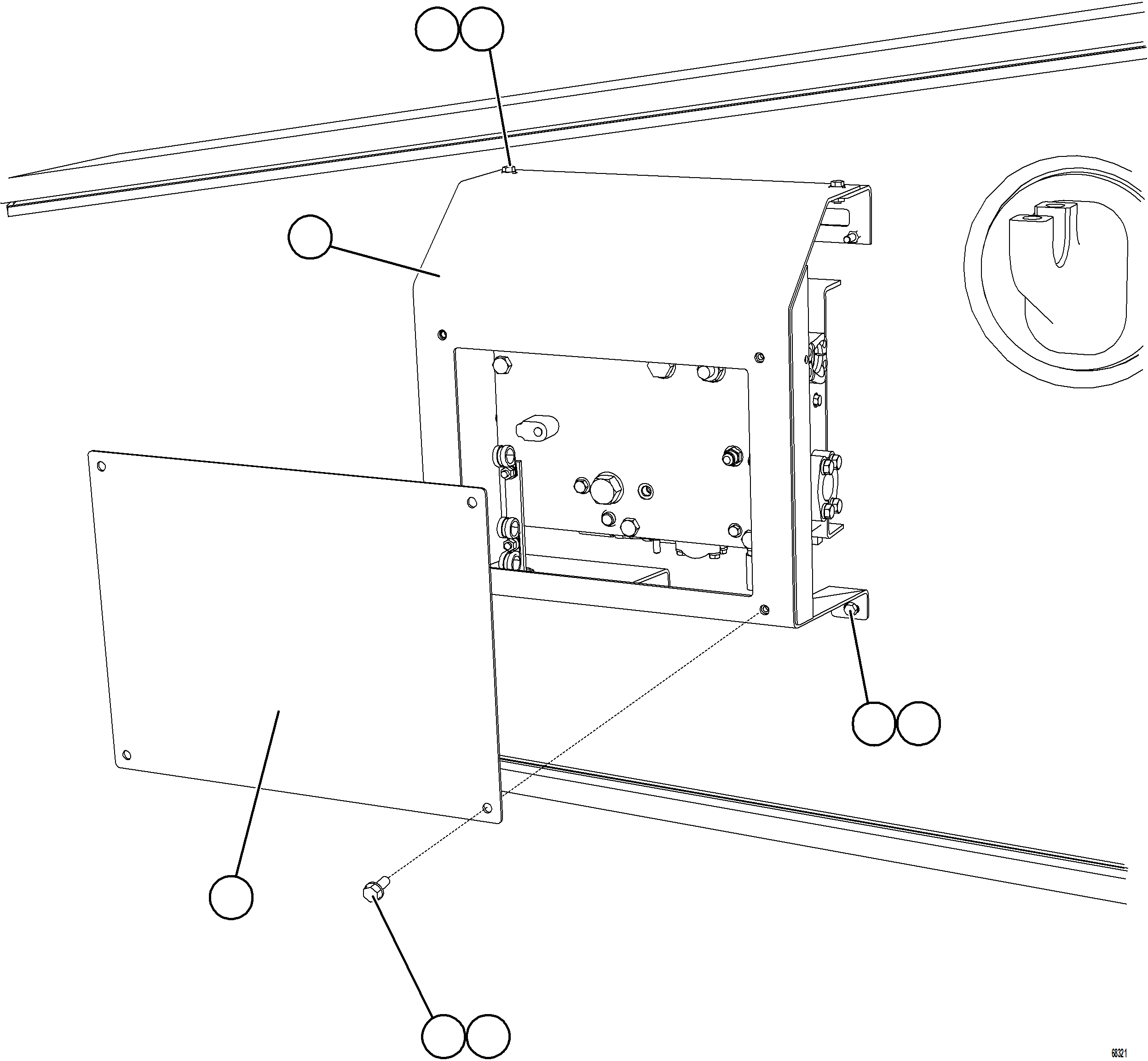 Komatsu parts book diagram for AFE78-BX 930E-5 S/N A40274 - A40276,A40291  MARIGOLD: STEERING BLEEDDOWN MANIFOLD COVERS