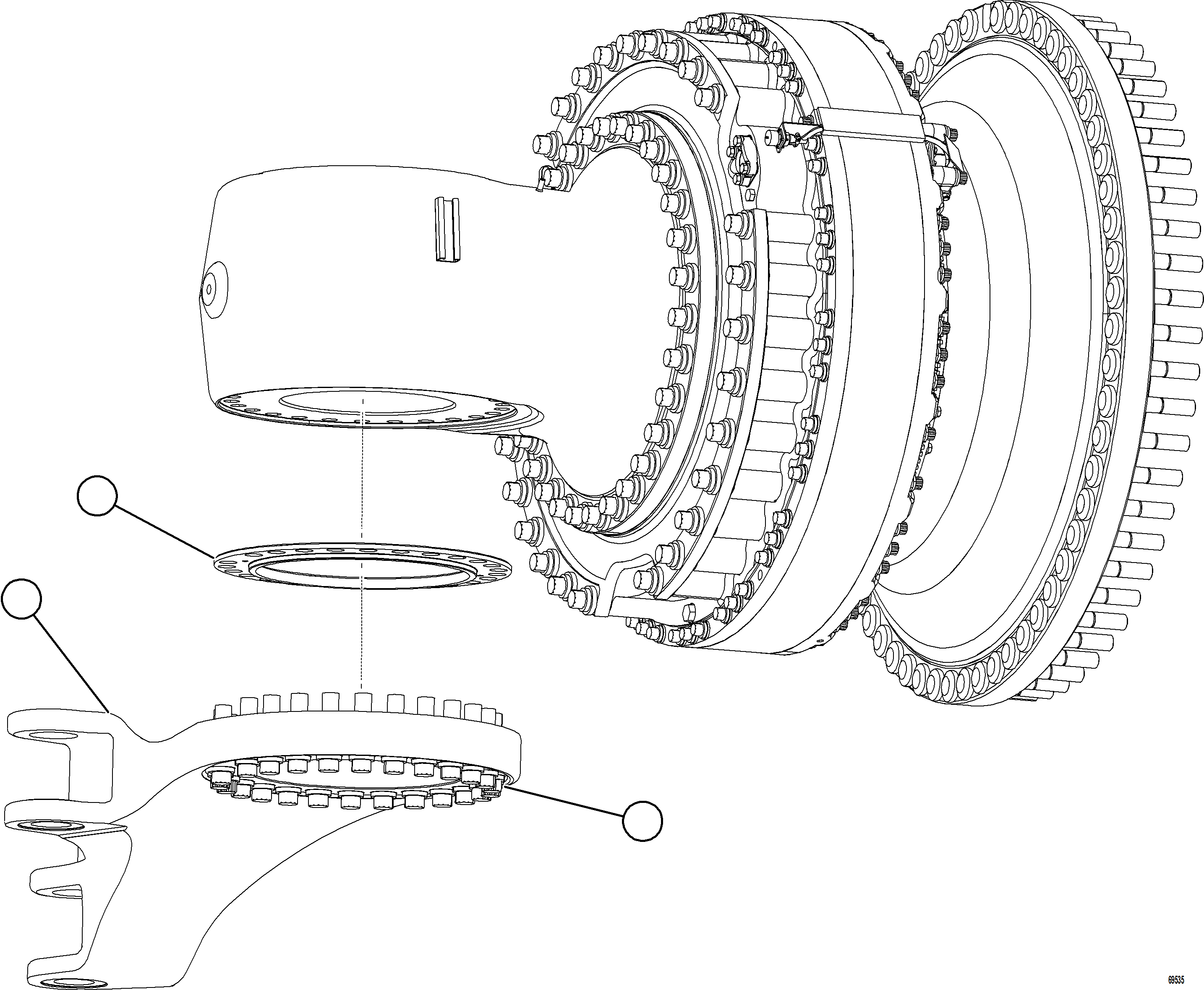 Komatsu parts book diagram for AFE78-BX 930E-5 S/N A40274 - A40276,A40291  MARIGOLD: STEERING ARM INSTALLATION