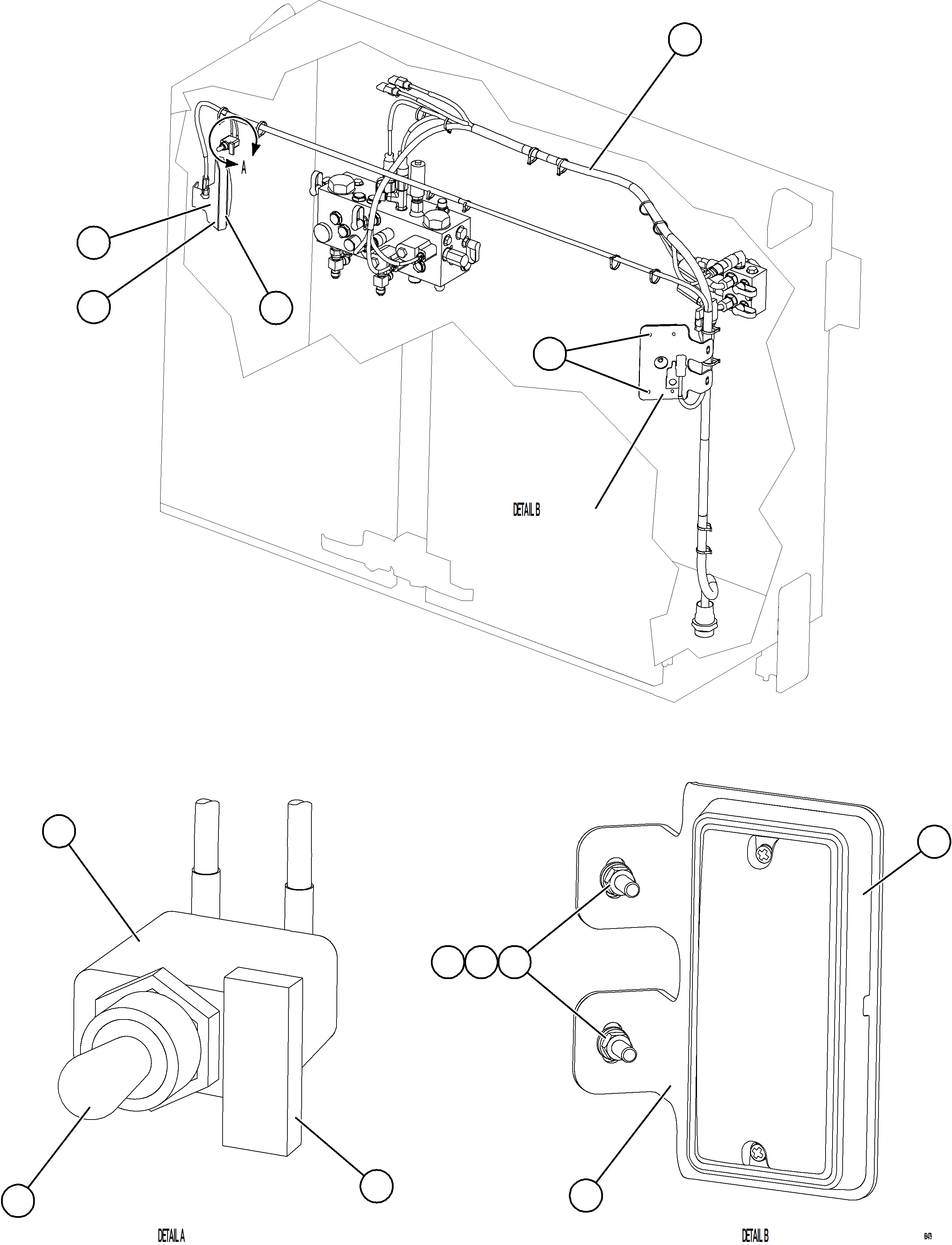 Komatsu parts book diagram for AFE78-CA 930E-5 S/N A40281  IOCC: HYDRAULIC BRAKE CABINET INTERNAL WIRING